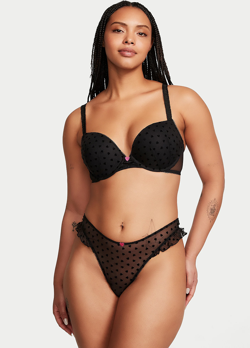 Чорний демісезонний комплект (бюстгальтер, трусики) Victoria's Secret