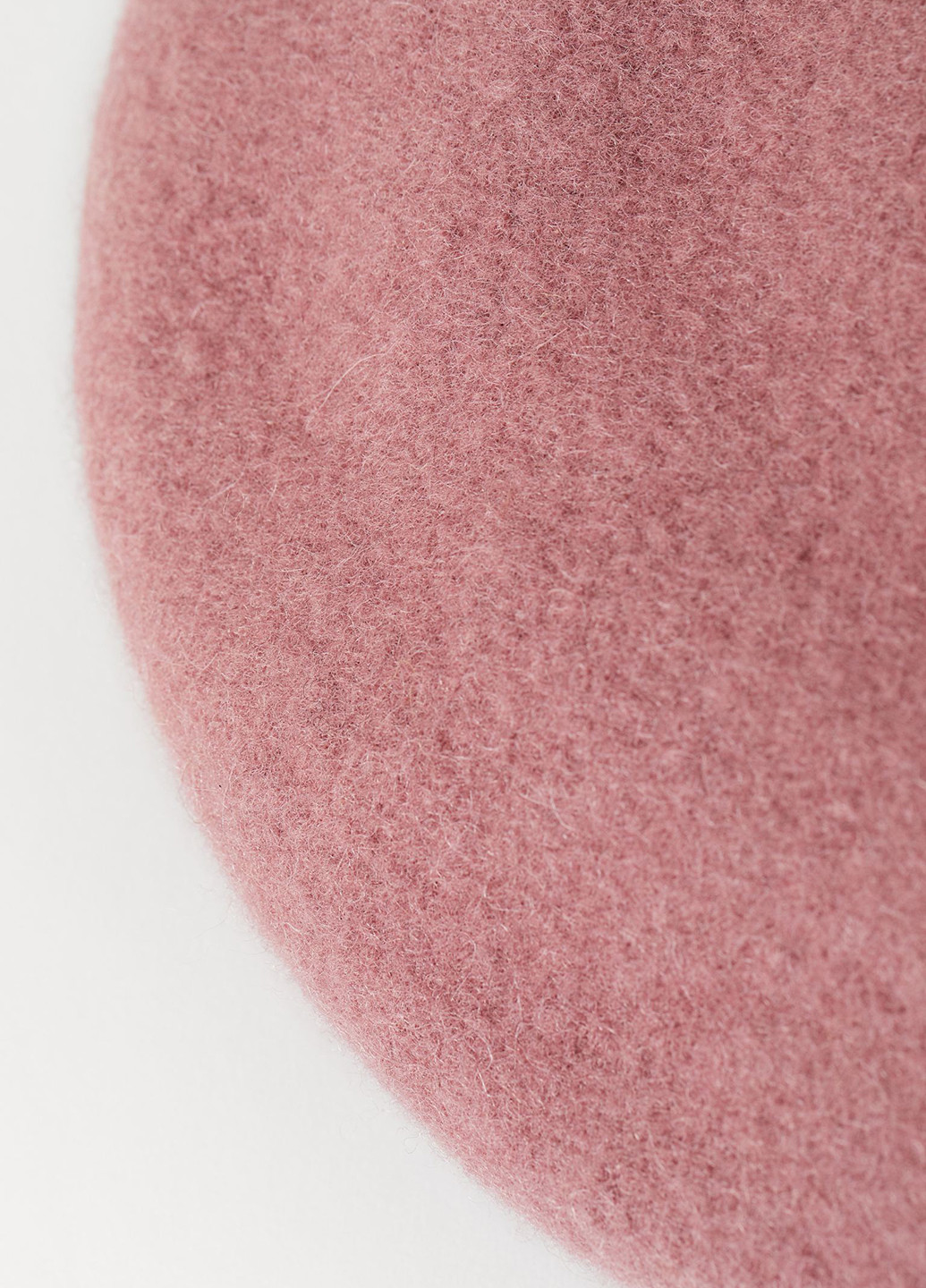 Берет H&M однотонный розовый кэжуал шерсть, фетр