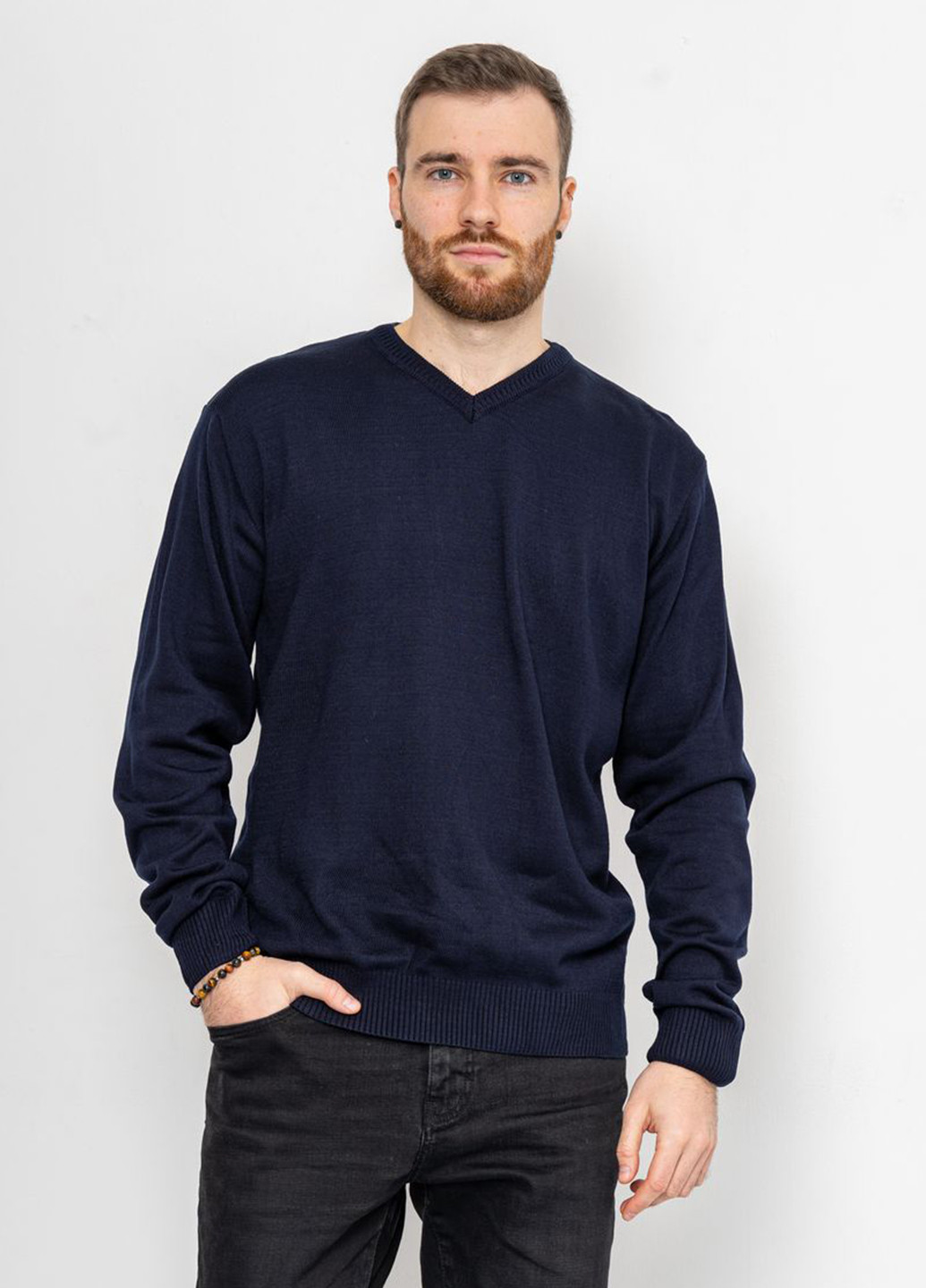 Темно-синий демисезонный пуловер пуловер Ager