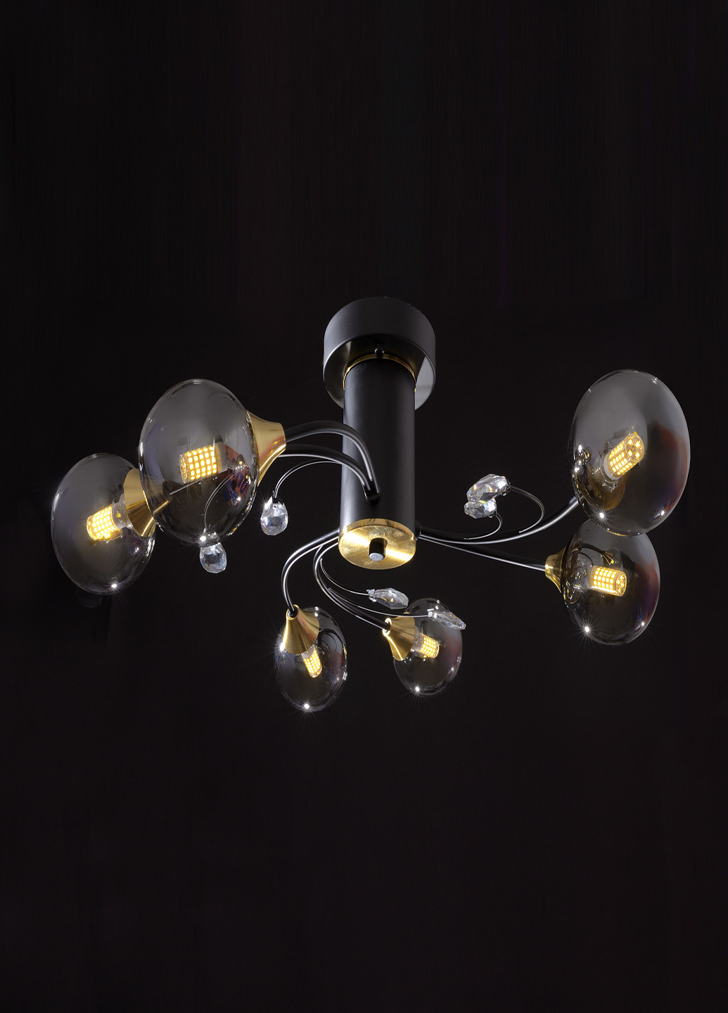 Стельова люстра BR-01 639C/6 G9 BK/G Brille (251891730)