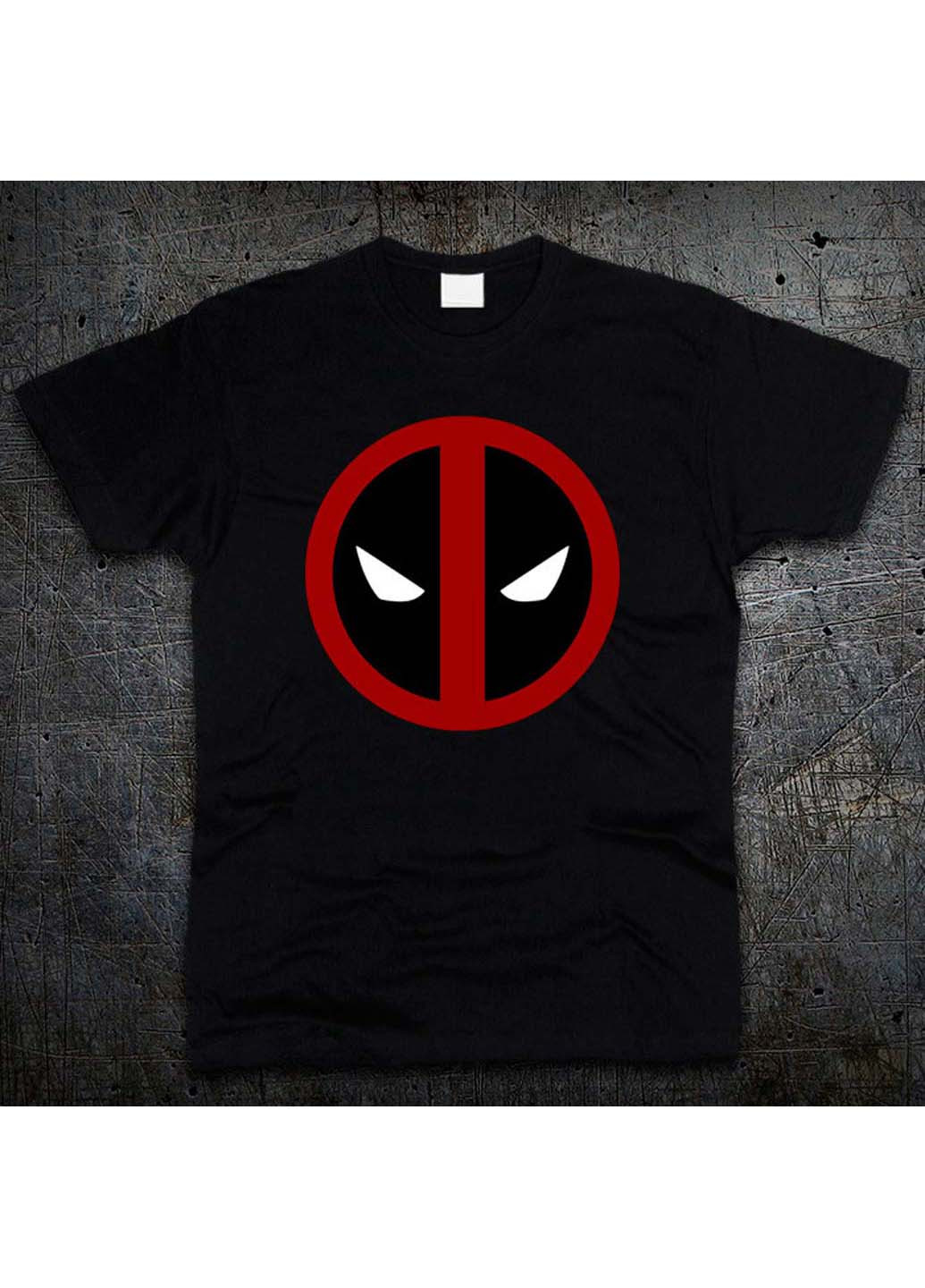 Черная футболка Fruit of the Loom Логотип Дэдпул Марвел Deadpool Marvel