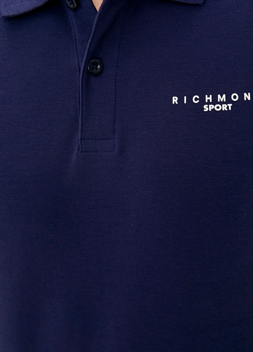 Синяя футболка-поло для мужчин Richmond однотонная