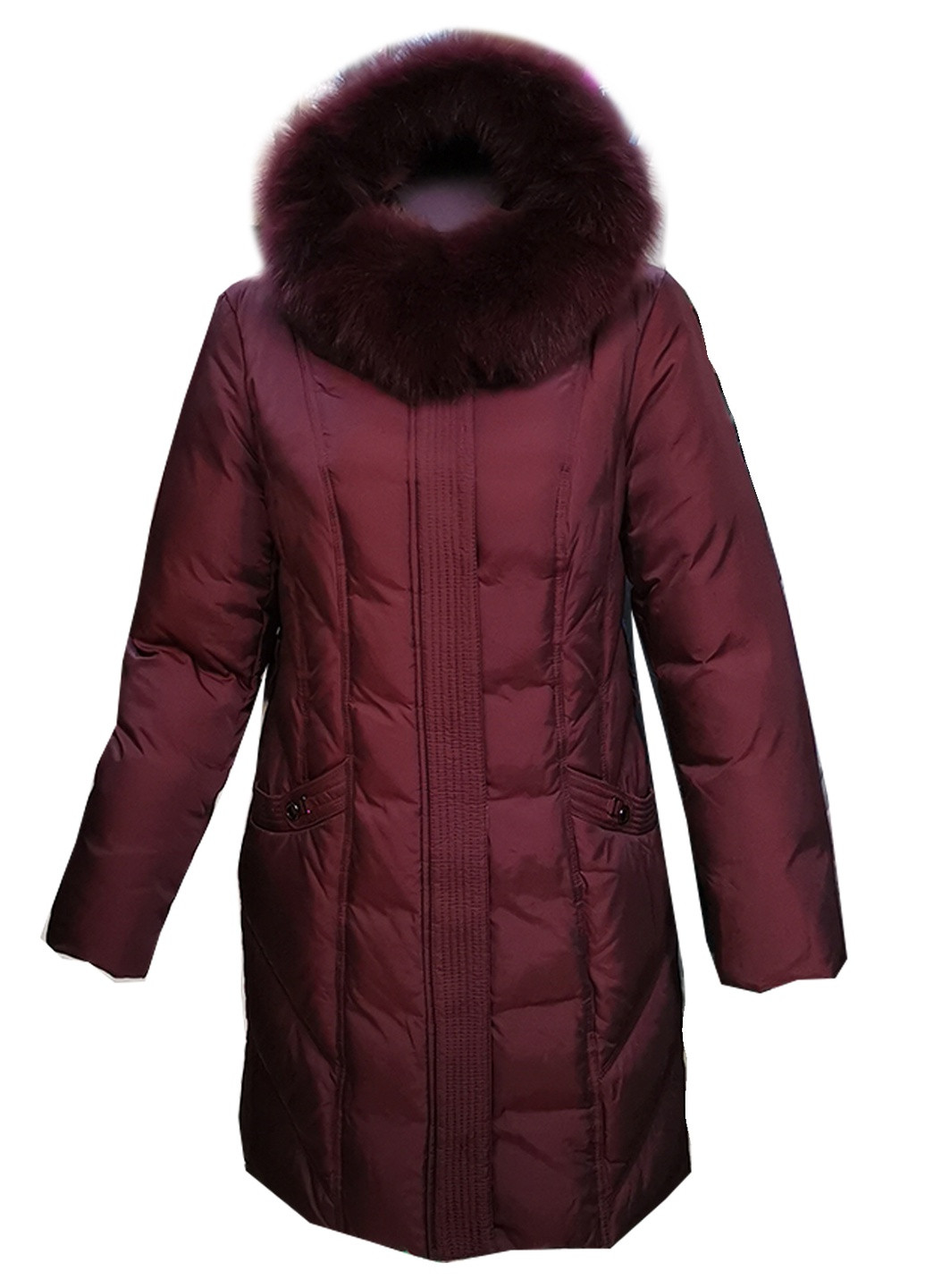 Вишневый зимний Пуховик City Classic