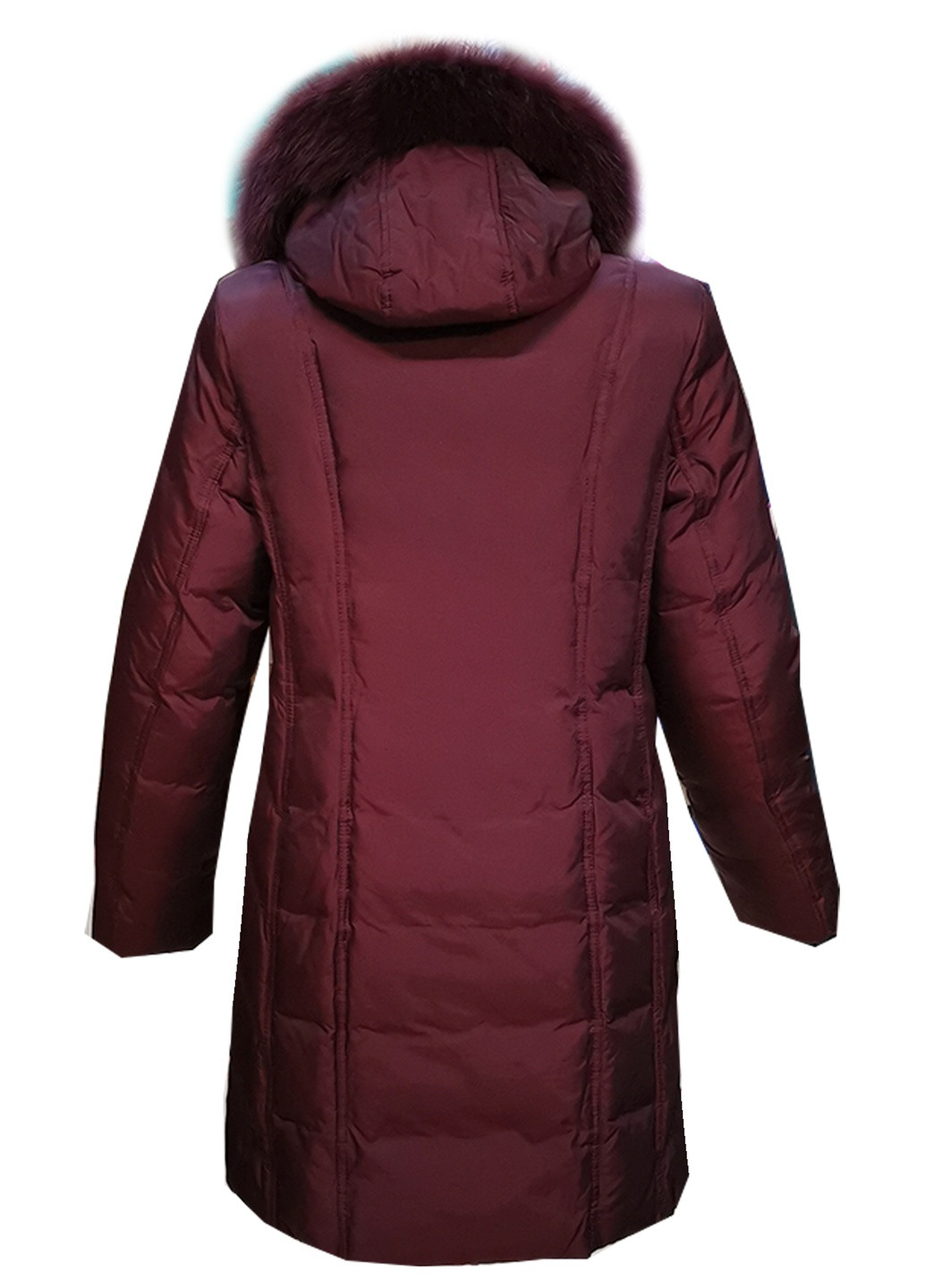 Вишневый зимний Пуховик City Classic
