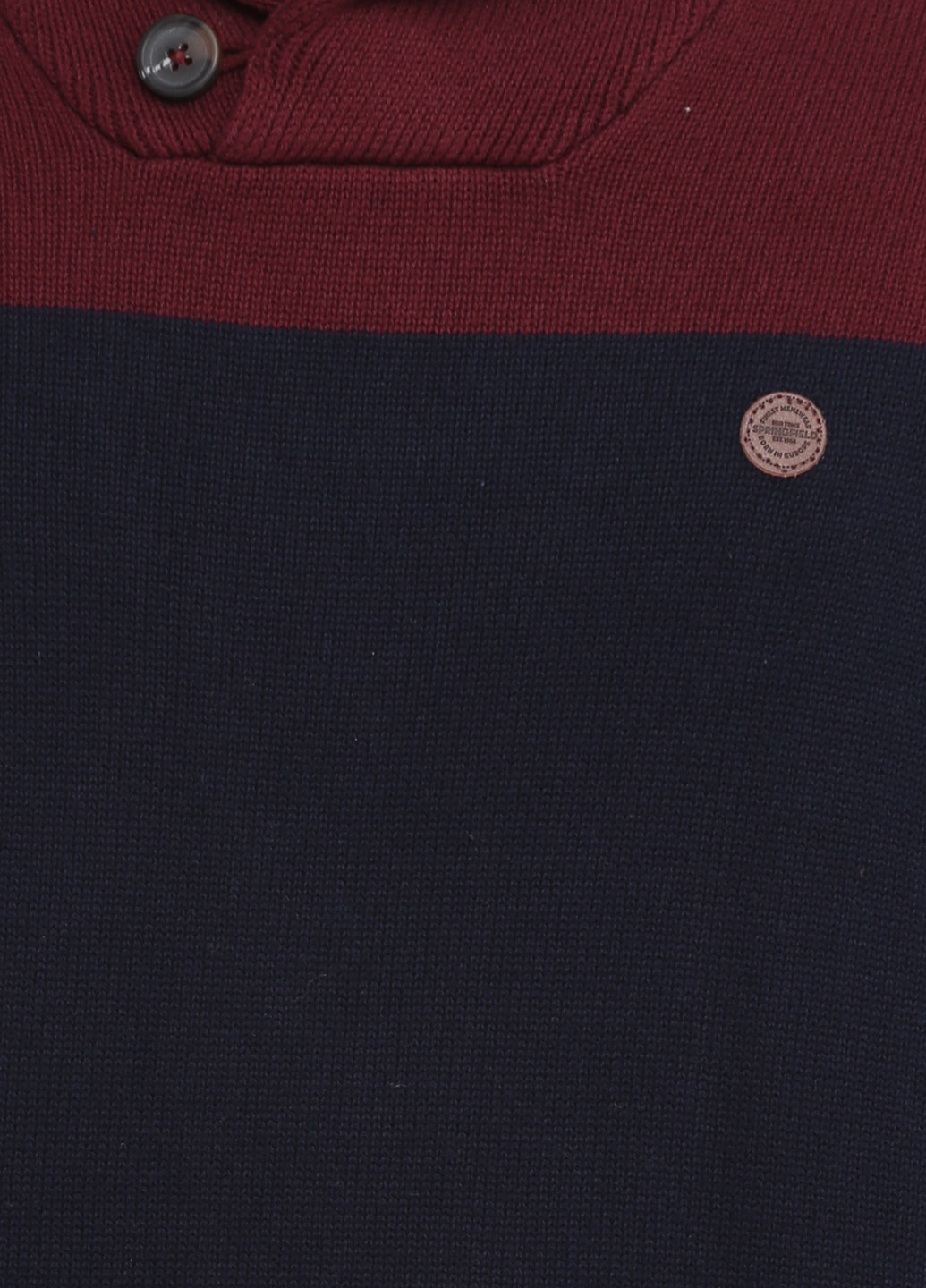 Темно-синий демисезонный свитер пуловер Springfield