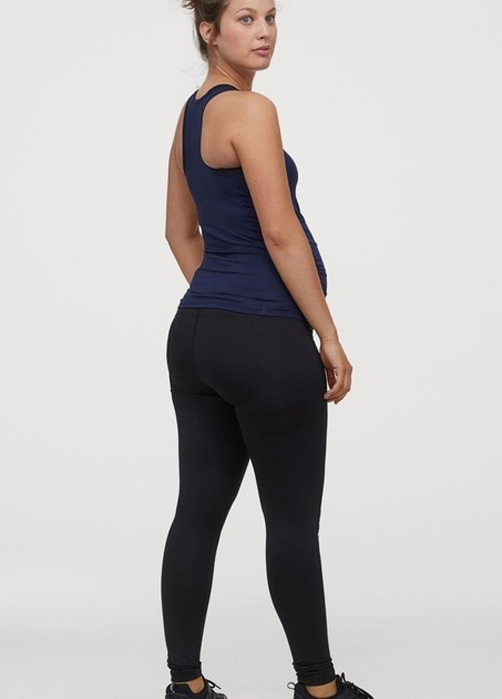 Графитовые демисезонные леггинсы для беременных H&M