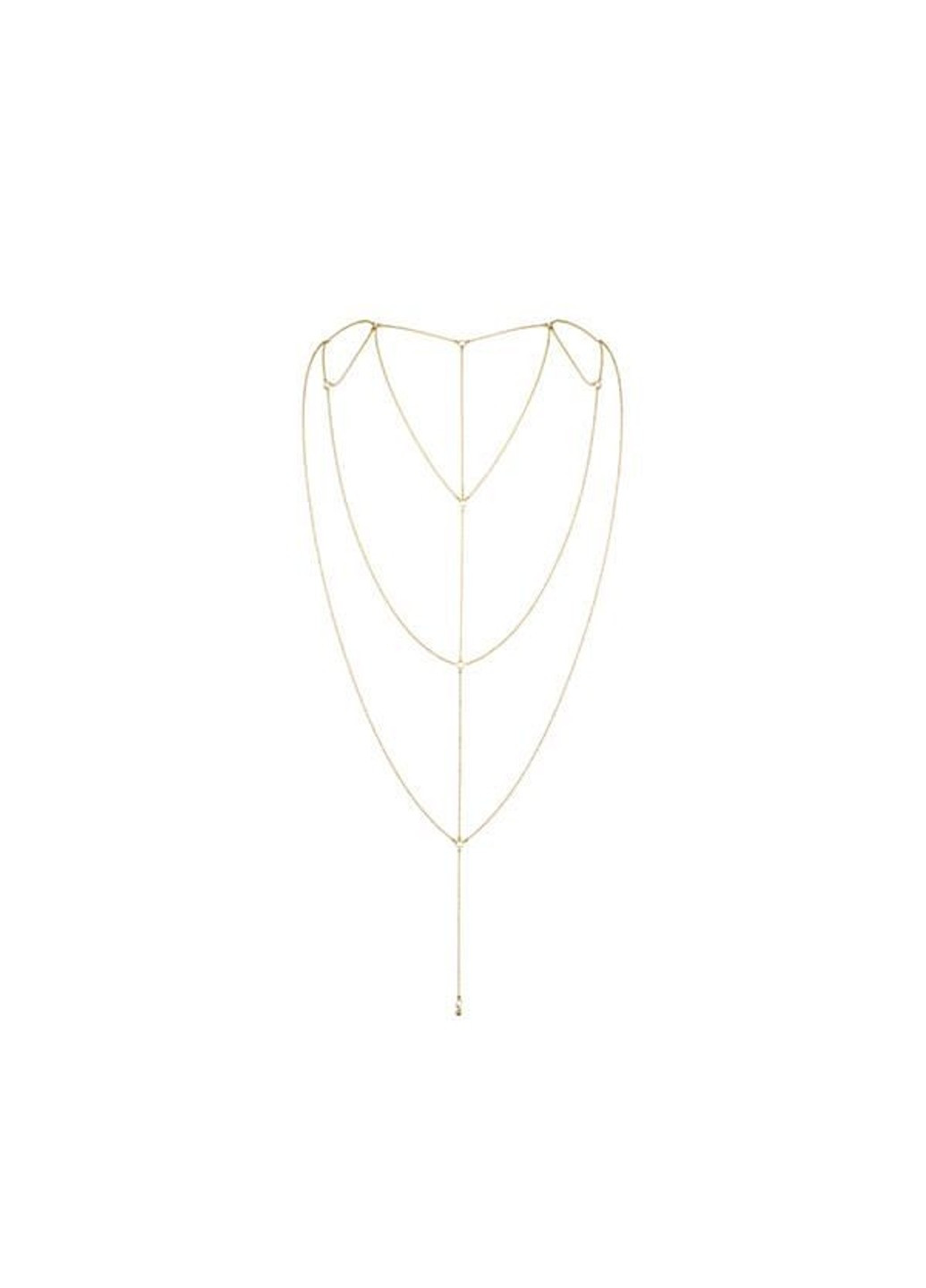 Цепочка для спины Magnifique Back and Cleavage Chain - Gold, украшение для тела Bijoux Indiscrets (255247648)