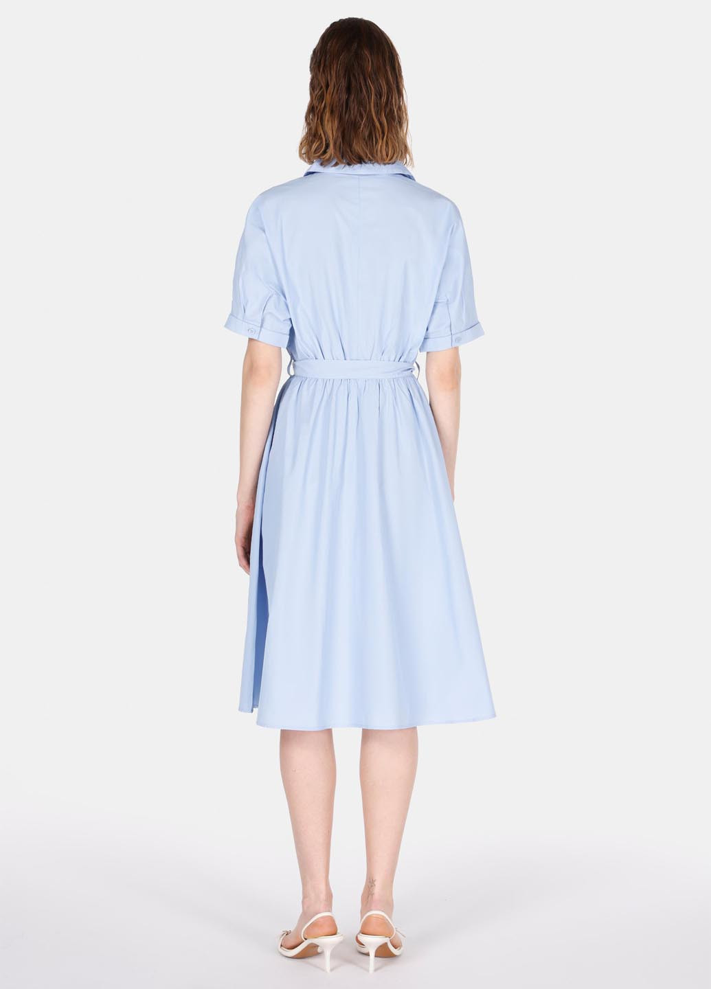 Блакитна кежуал сукня сукня-сорочка Colin's однотонна