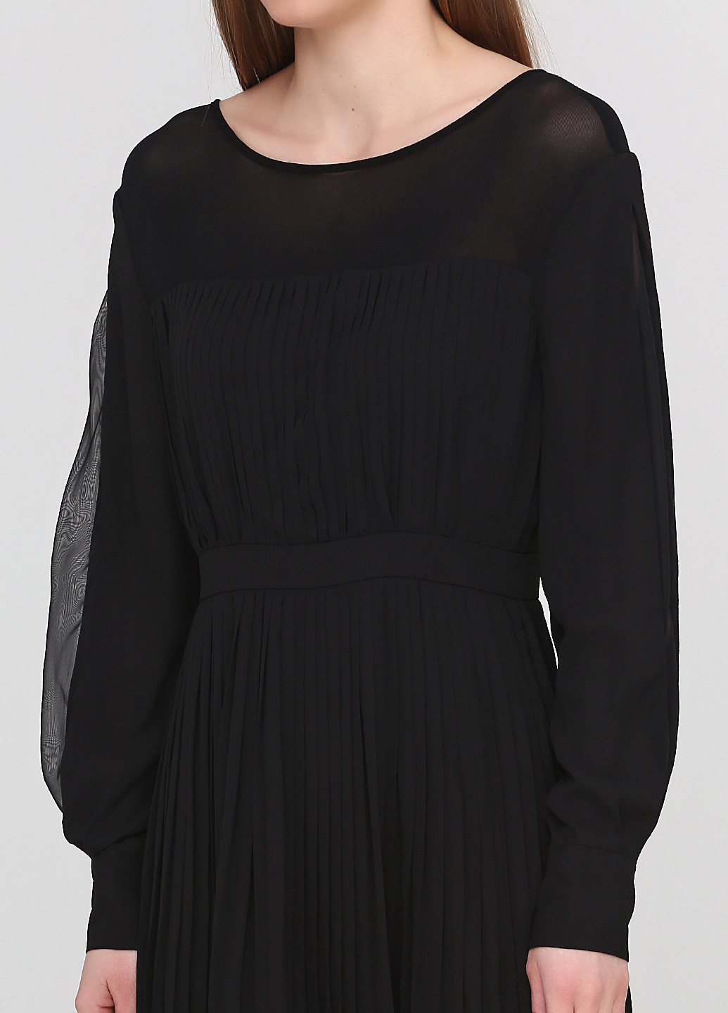 Чорна кежуал плаття, сукня плісована Vero Moda однотонна