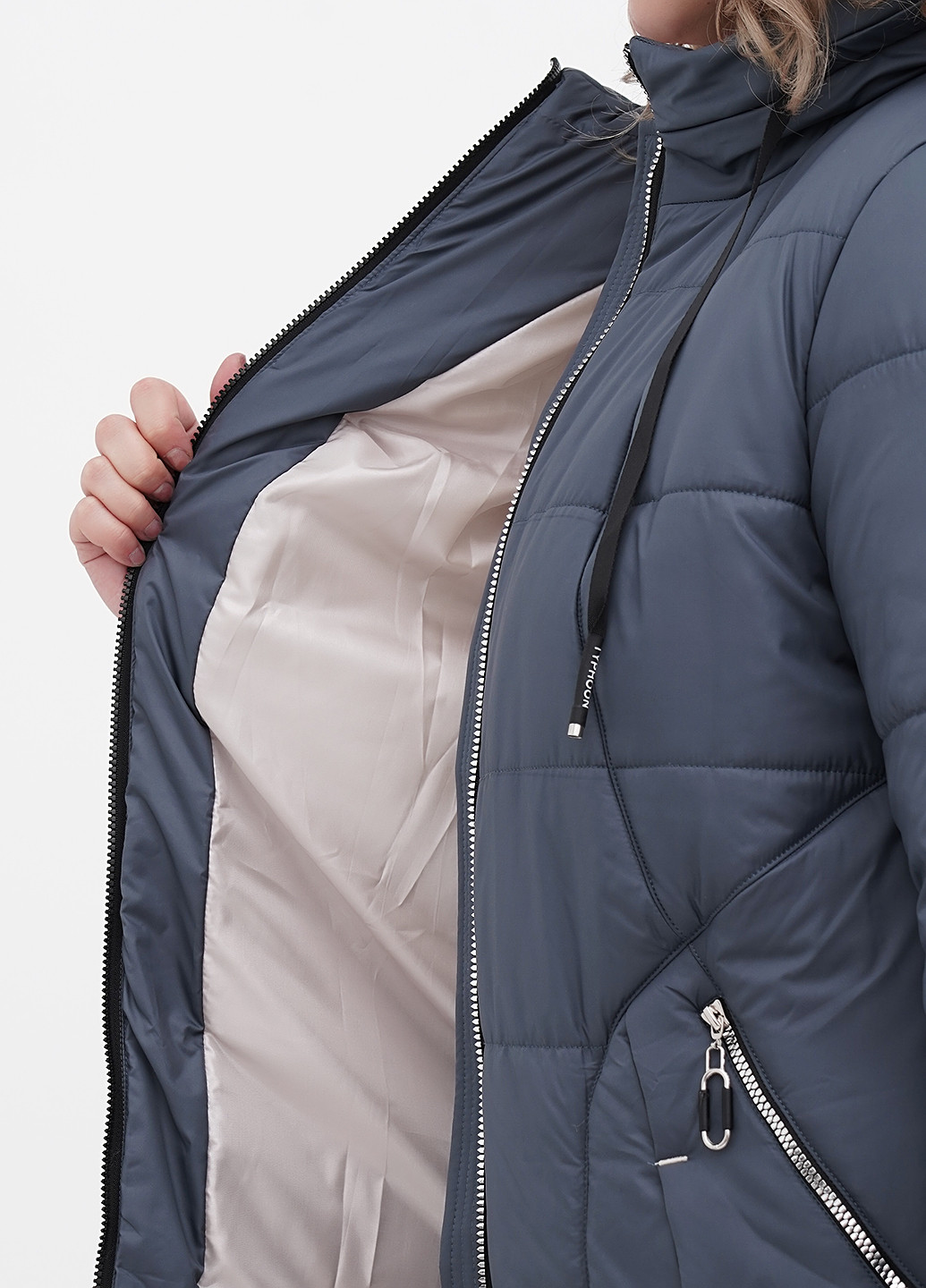 Серо-синяя зимняя куртка Eva Classic