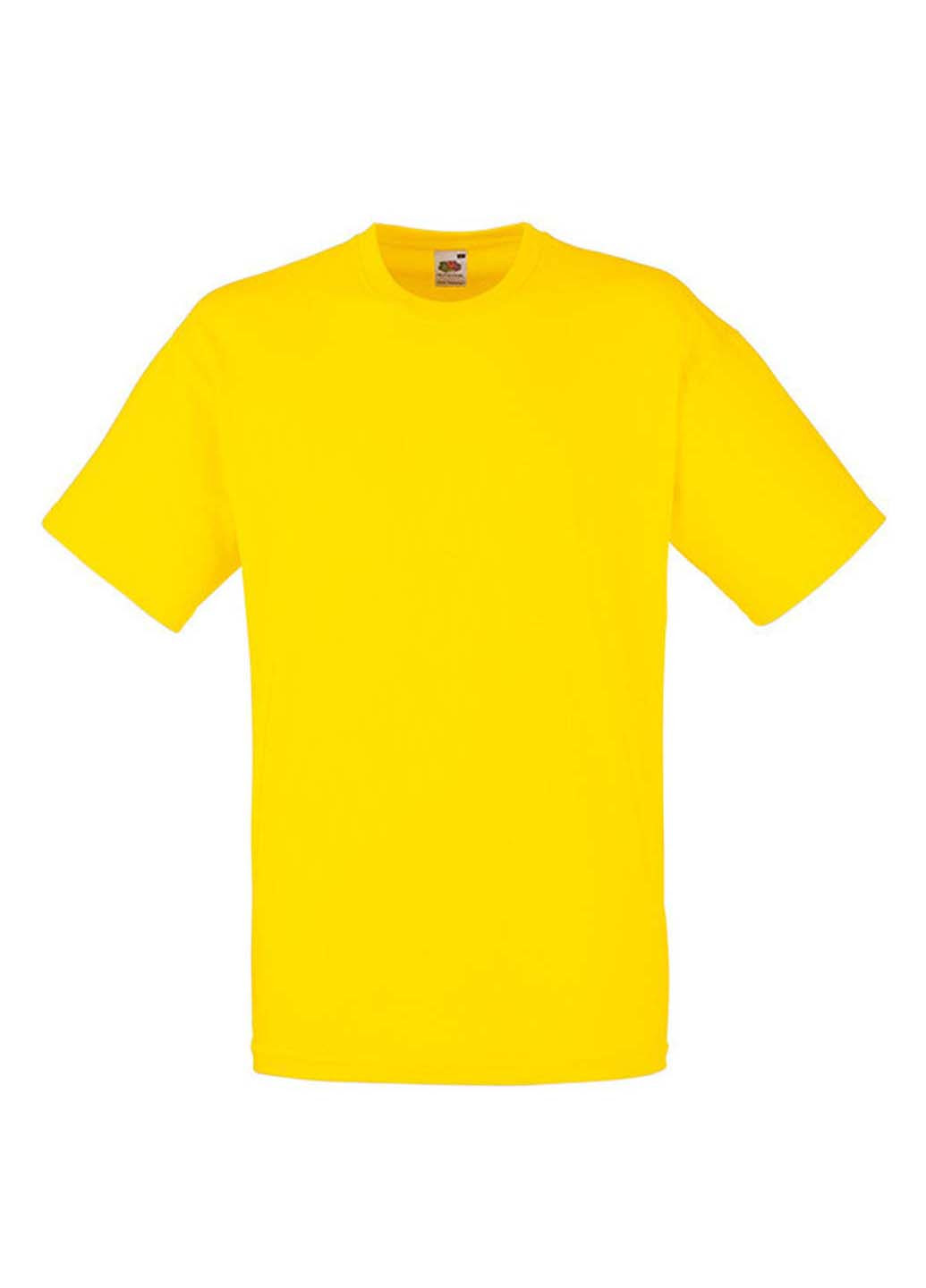 Жовта футболка Fruit of the Loom ValueWeight