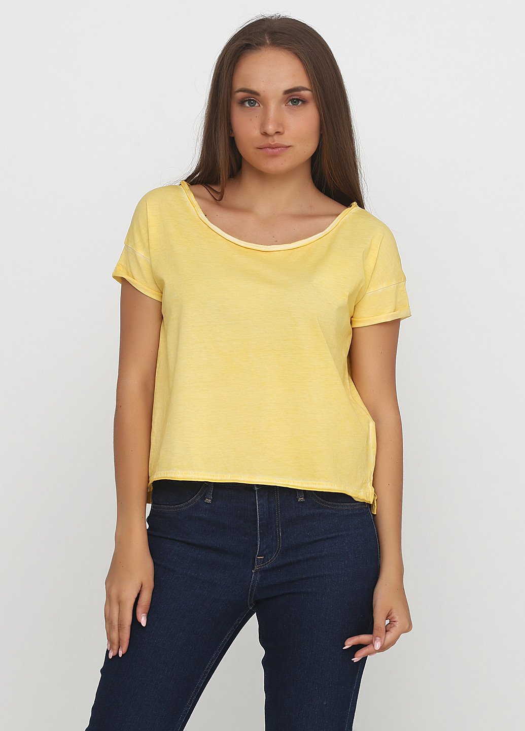Желтая летняя футболка Cotton Belt