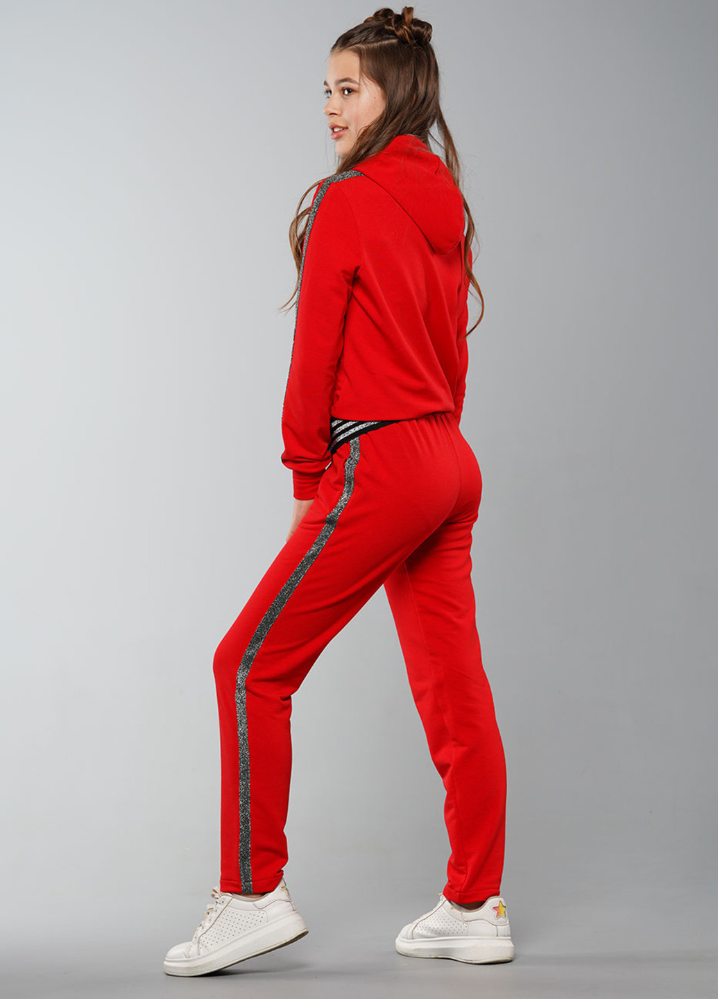 Красный демисезонный комплект (толстовка, брюки) брючный Tiaren