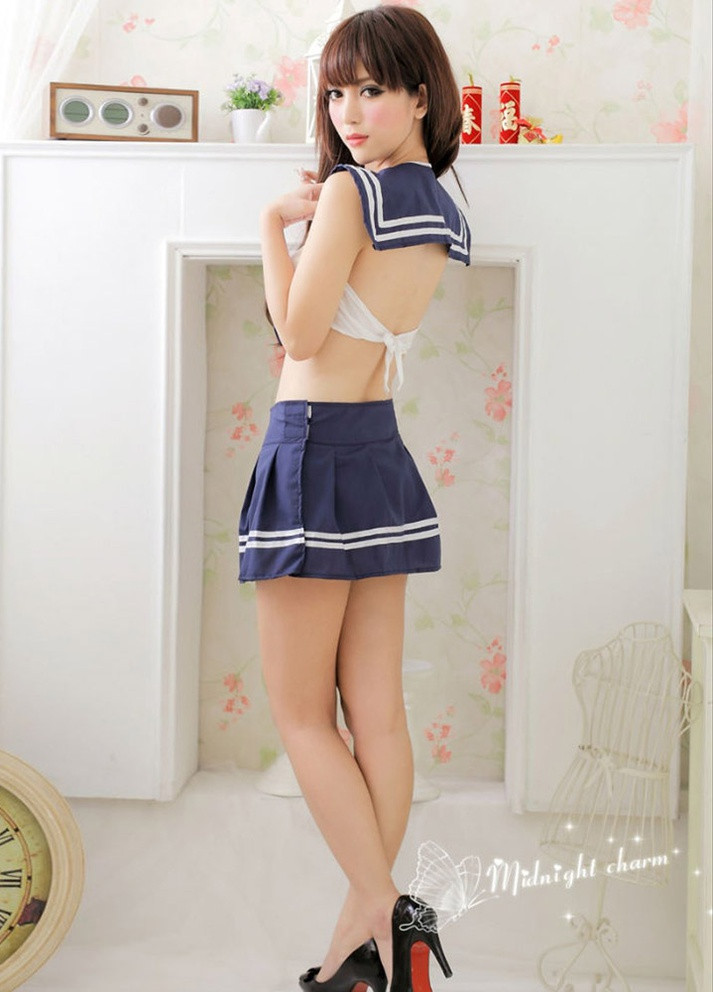 Сексуальный соблазнительный эротический игровой костюм Школьница – эротическое белье Langsha (251318779)