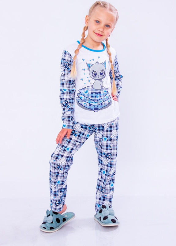 Бирюзовая всесезон пижама для девочки Носи своє 6076