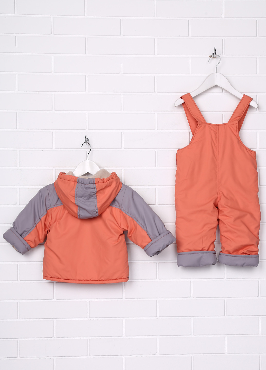 Оранжевый демисезонный комплект (куртка, комбинезон) Одягайко