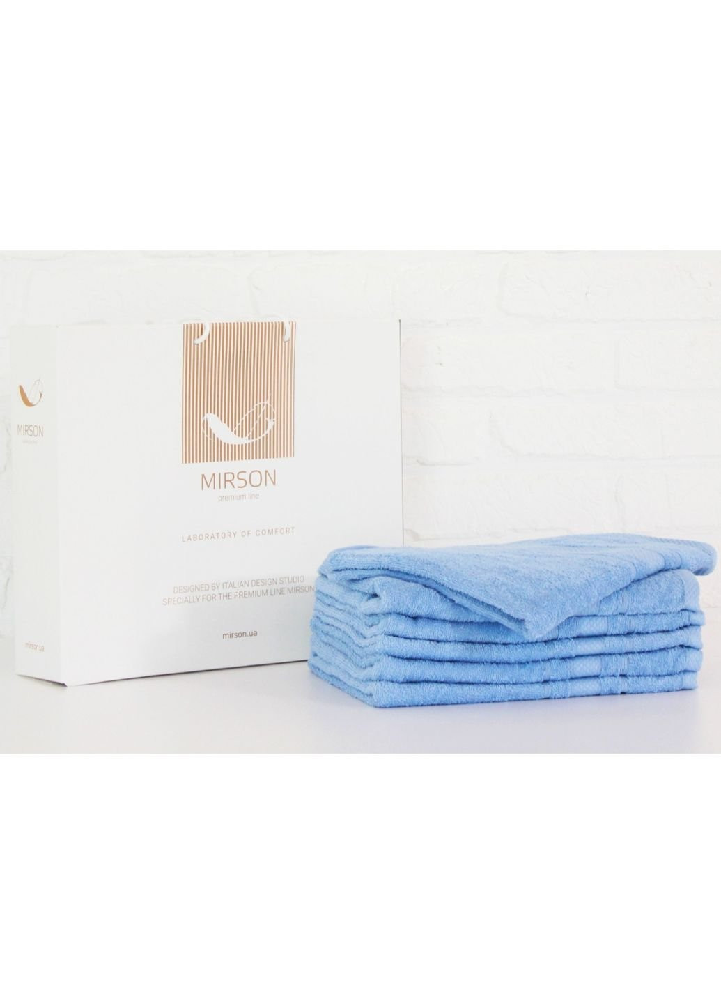 Mirson полотенце набор банных №5072 elite softness cornflower 70х140 6 шт (2200003524123) голубой производство - Украина