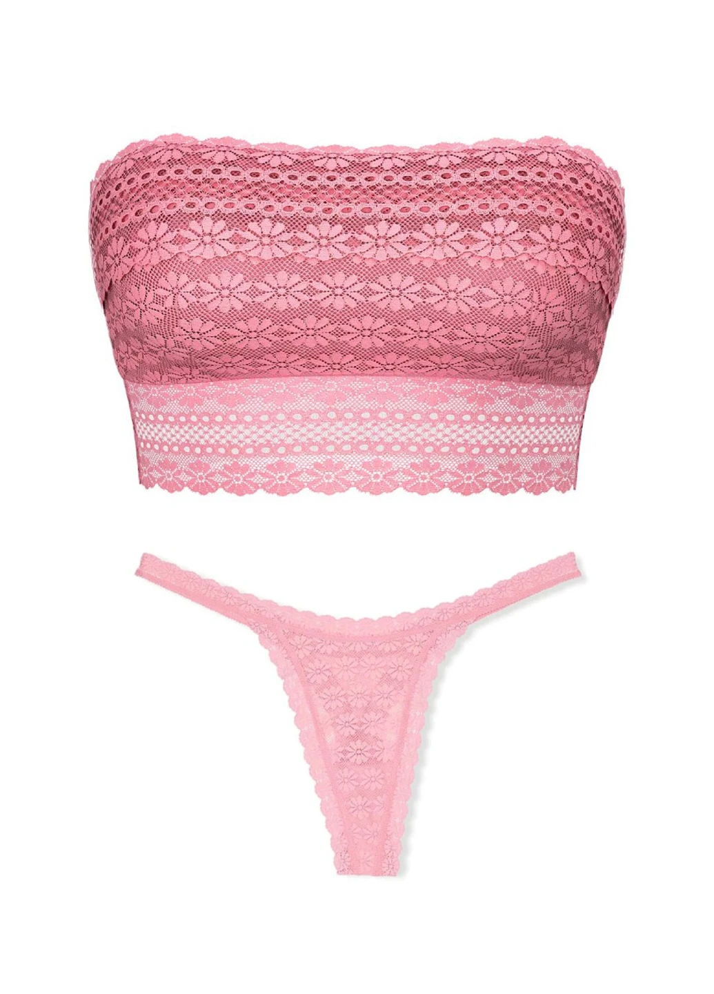 Розовый демисезонный комплект (бюстгальтер, трусики) Victoria's Secret