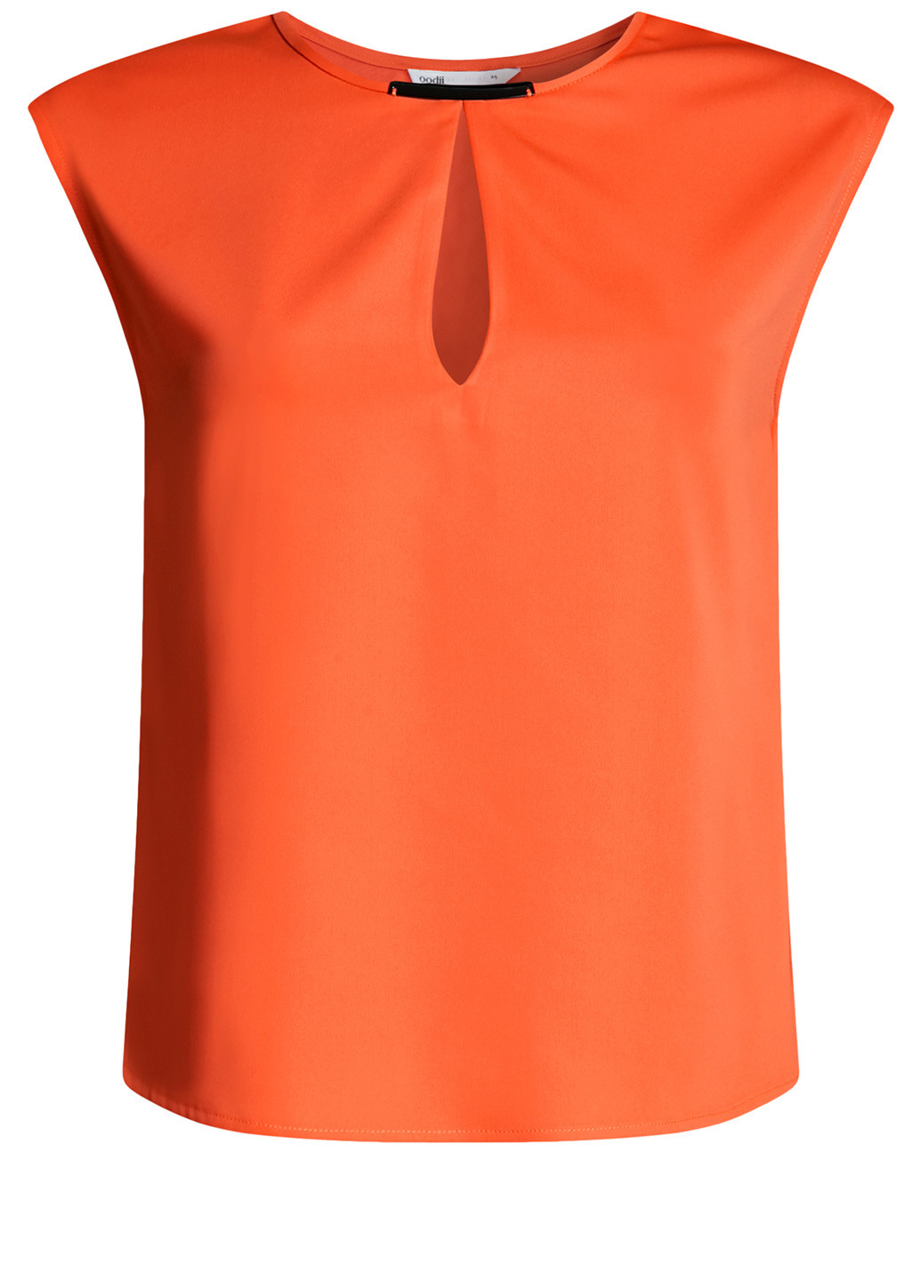 Оранжево-красная летняя блуза Oodji