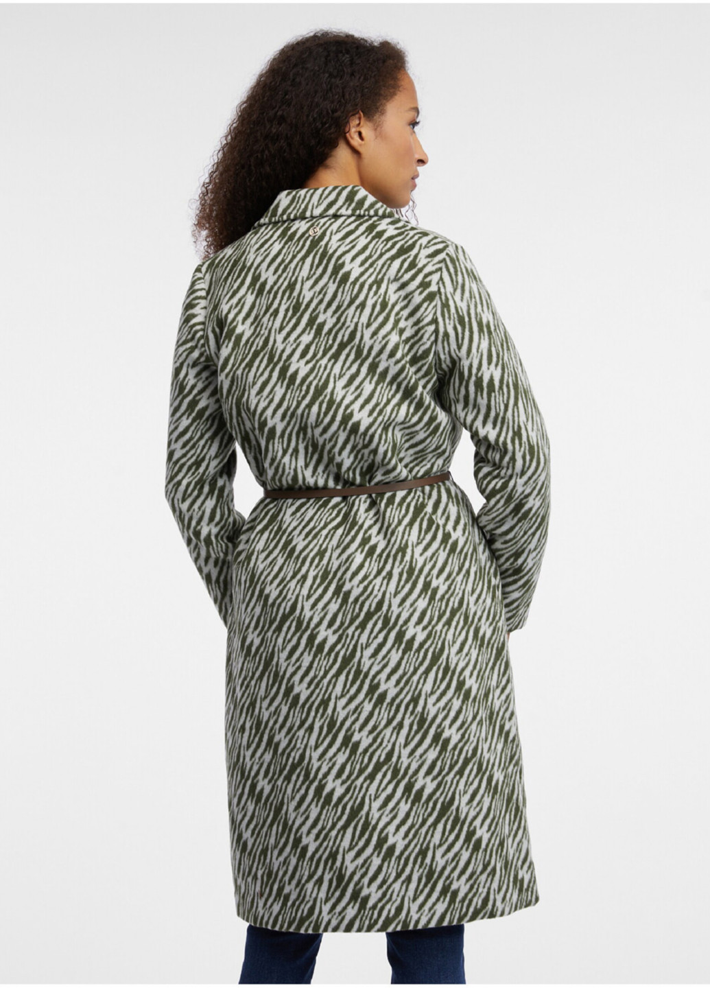 Оливковое (хаки) демисезонное Пальто Orsay