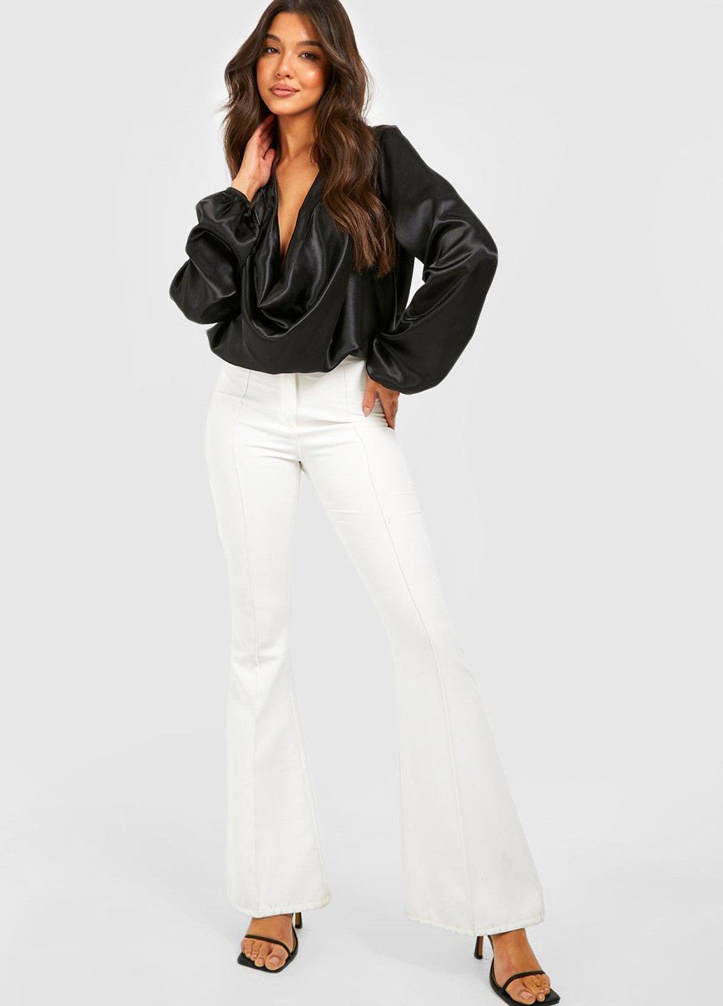 Чёрная блуза Boohoo