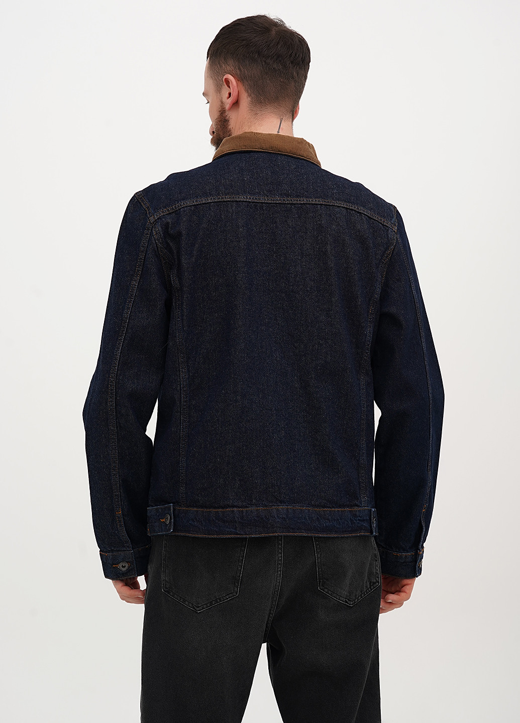 Темно-синяя демисезонная куртка No Brand