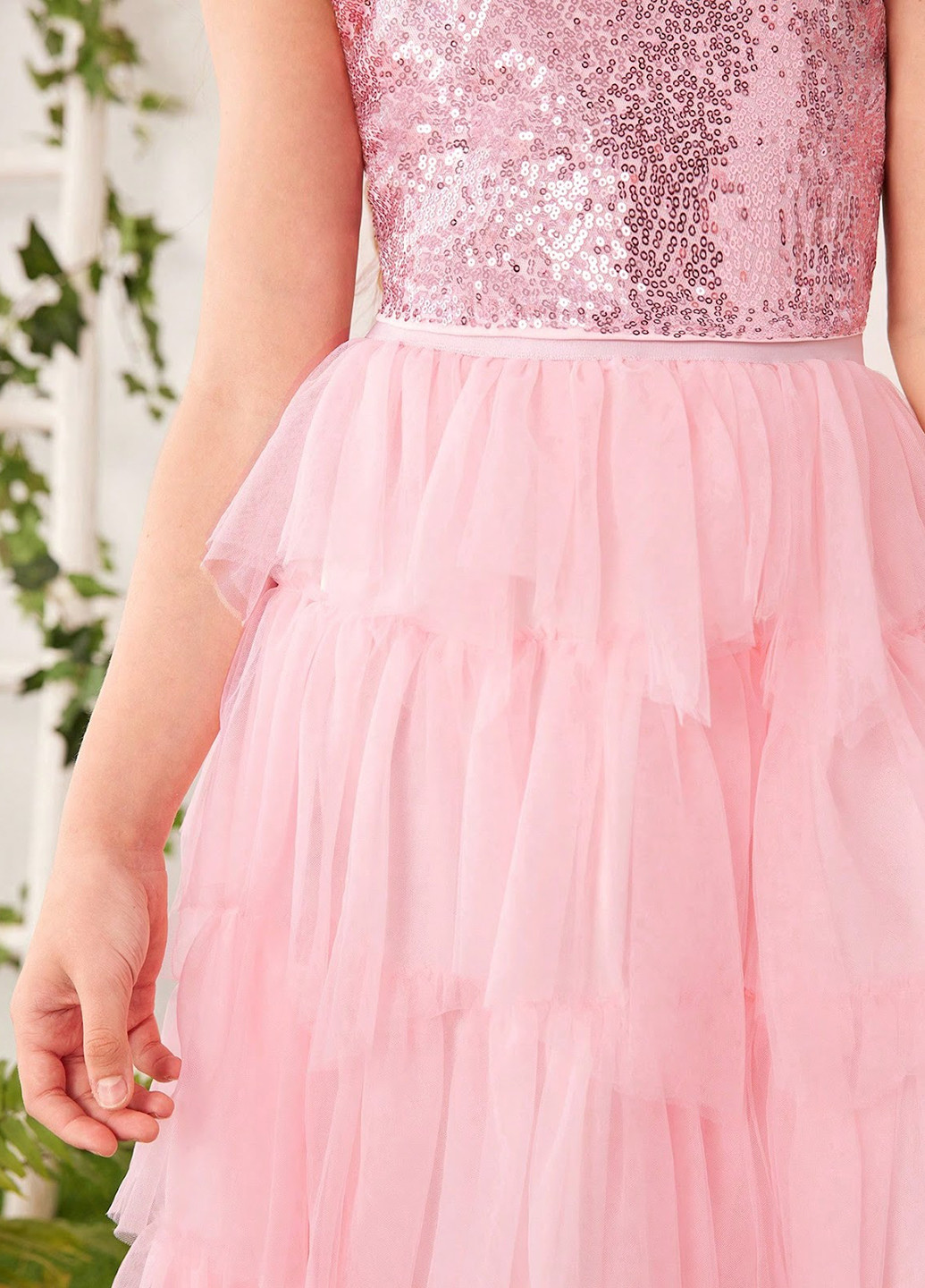 Рожевий літній костюм (топ, спідниця) SHEIN