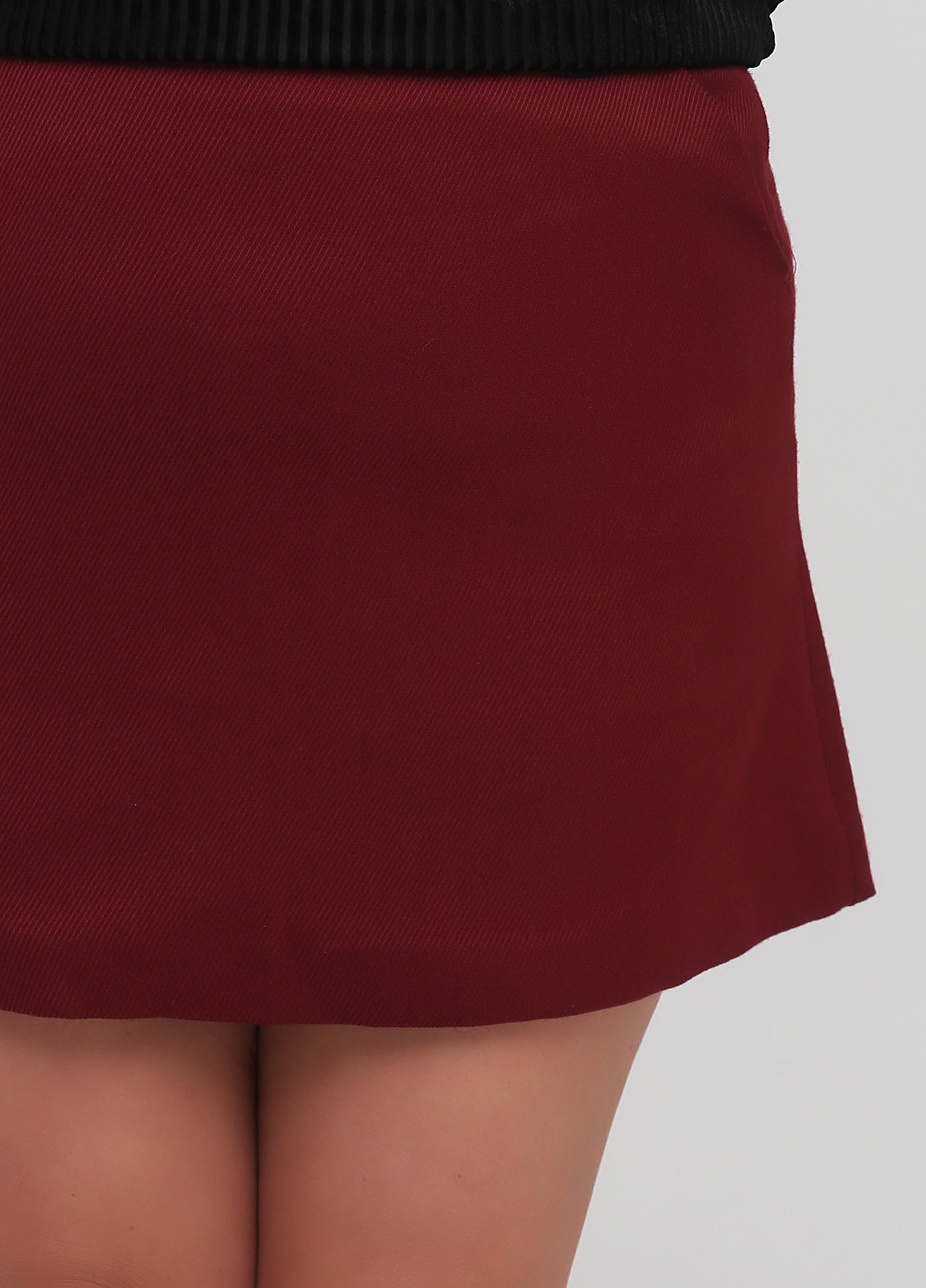 Бордовая кэжуал юбка Reserved а-силуэта (трапеция)