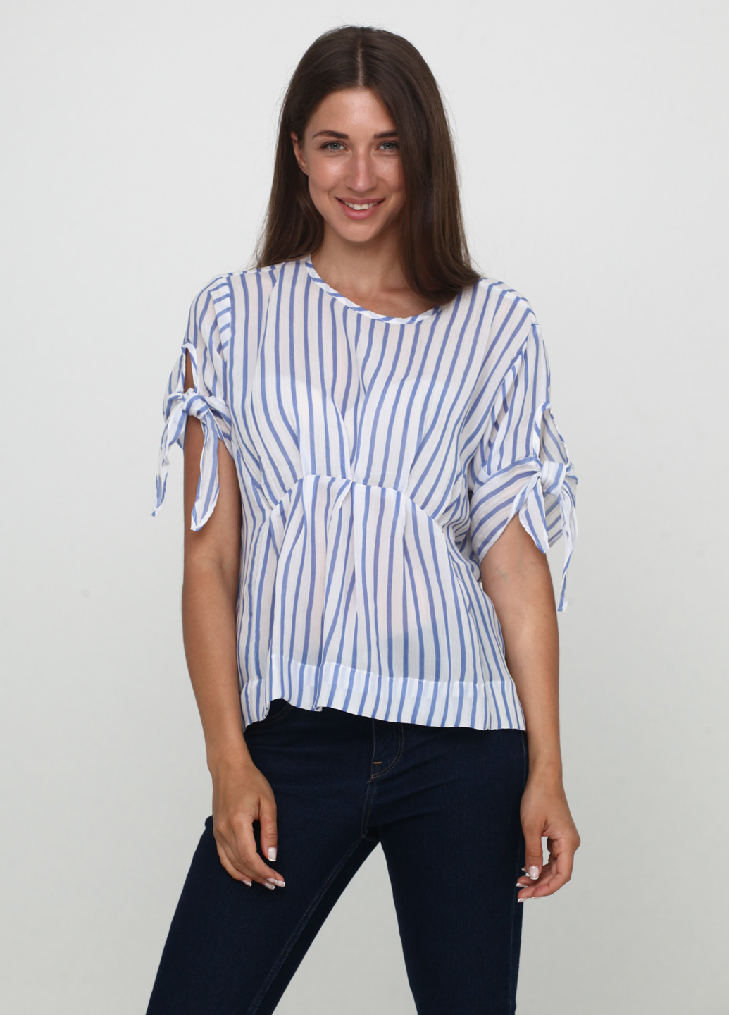 Голубая летняя блуза Kelyna
