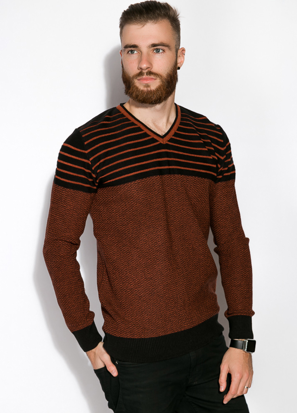 Теракотовий демісезонний пуловер пуловер Time of Style