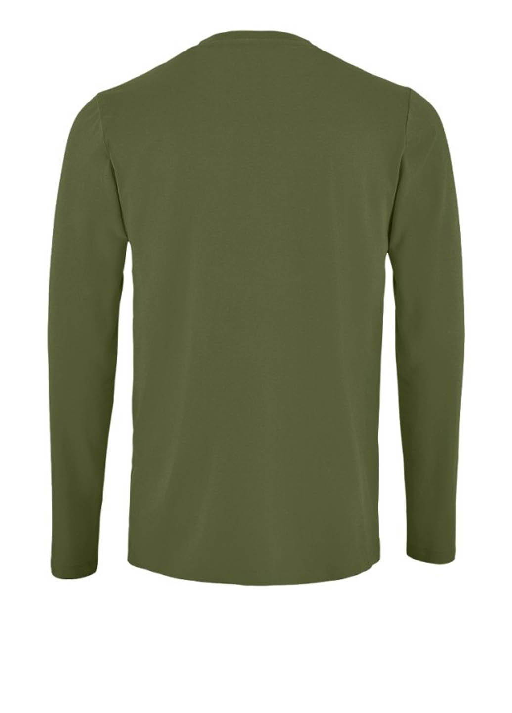 Лонгслів Sol's однотонний хакі кежуали бавовна, джерсі, трикотаж