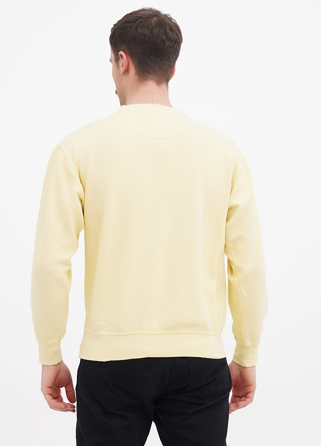 Світло-жовтий світшот Blue однотонний вишивка (256670248)