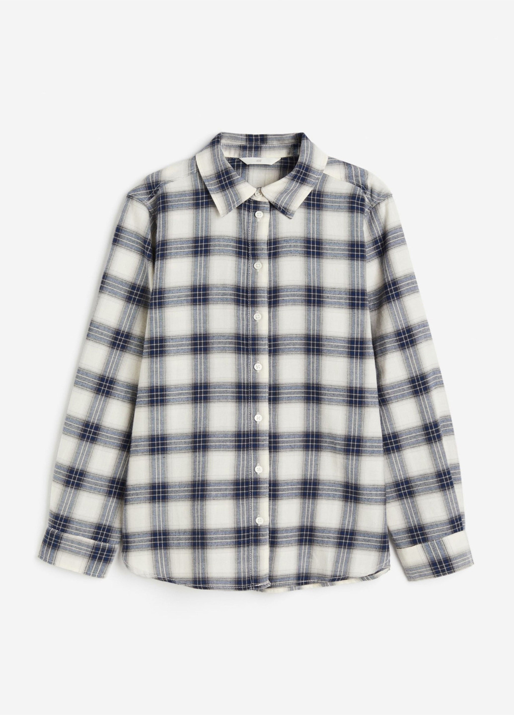 Синяя кэжуал рубашка в клетку H&M