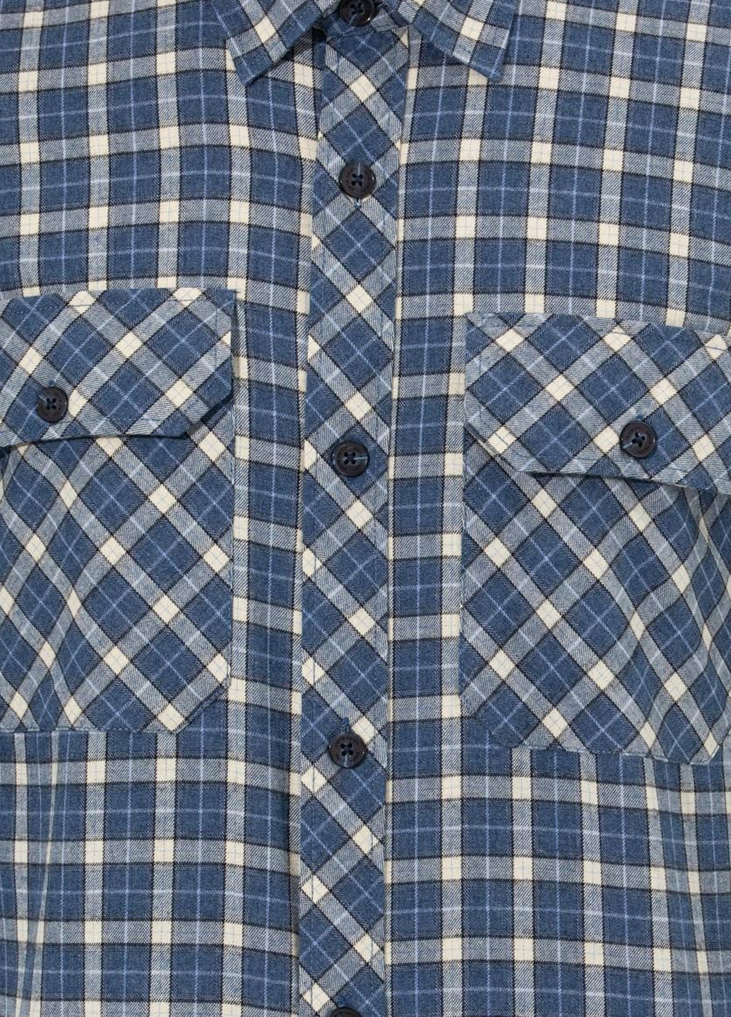 Индиго кэжуал рубашка в клетку Pierre Cardin