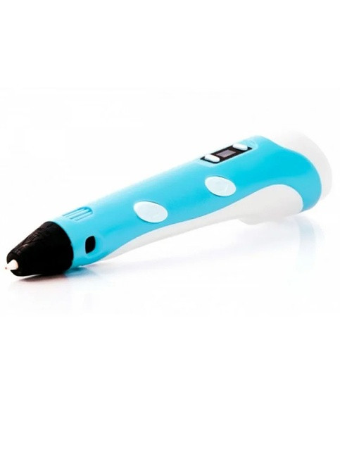 3D ручка 2 pen синя для малювання дитячої творчості 20 метрів пластику + навушники аірпідс No Brand (251708239)