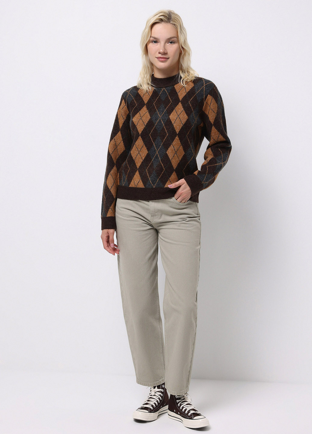 Коричневий зимовий джемпер джемпер Colin's