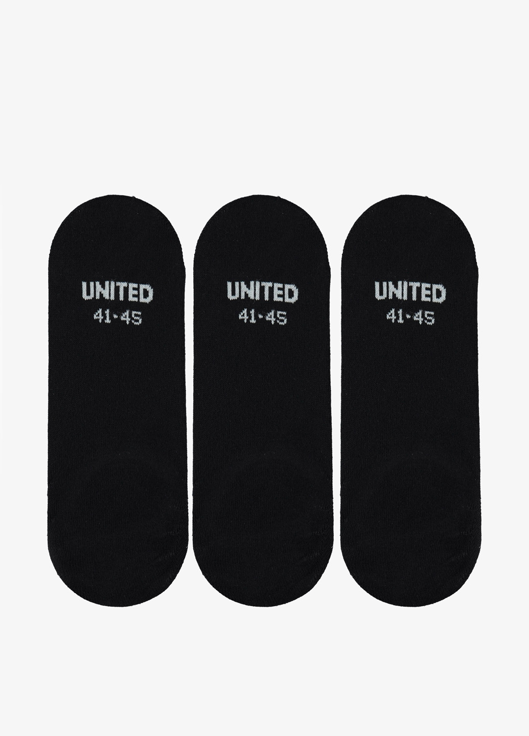 Чорні шкарпетки (3 пари) UNITED4 однотонні (329148612)