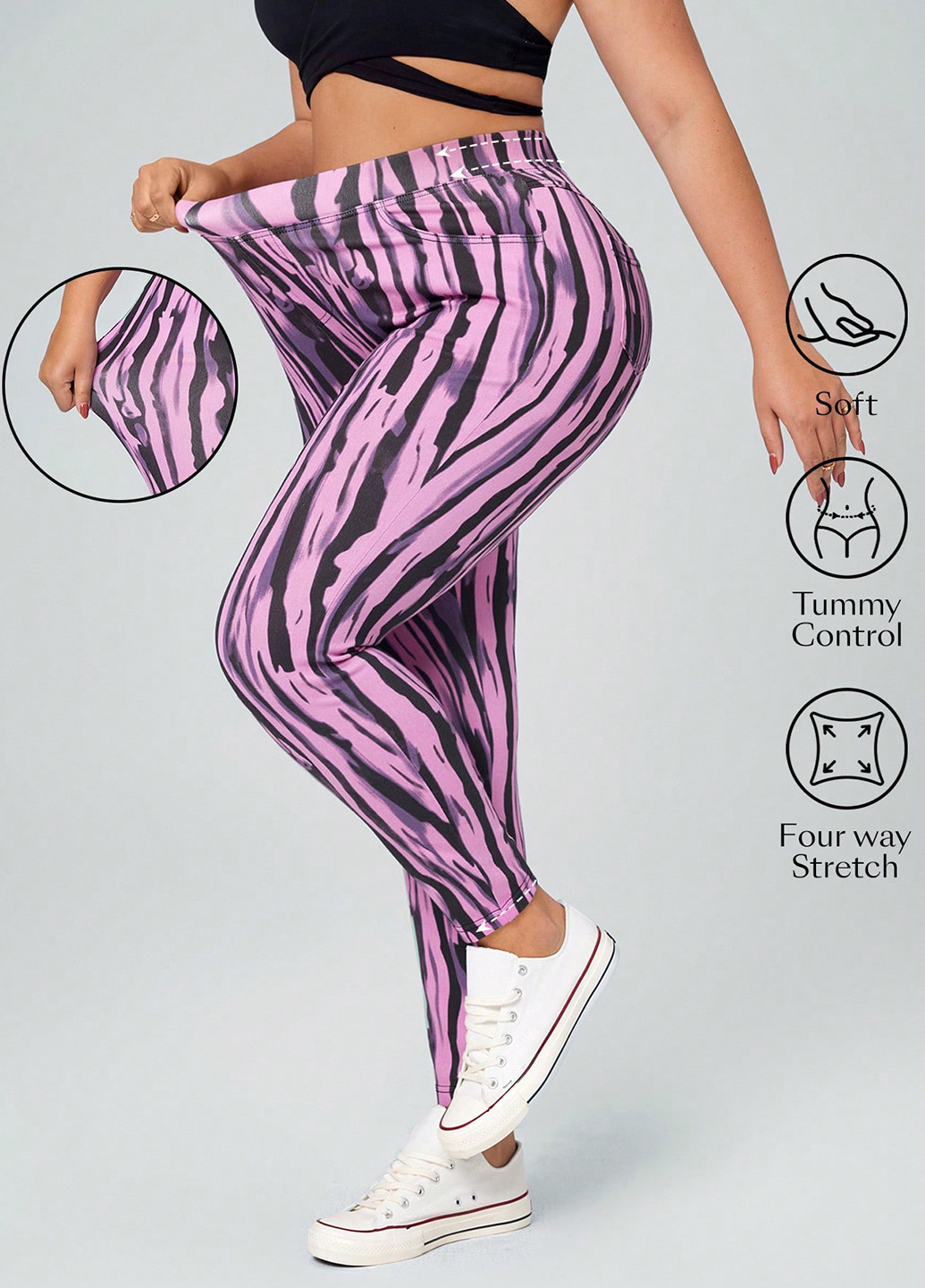 Комбинированные демисезонные джеггинсы SHEIN