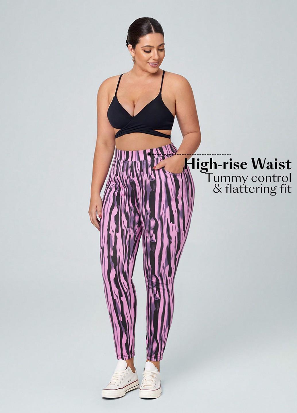 Комбинированные демисезонные джеггинсы SHEIN