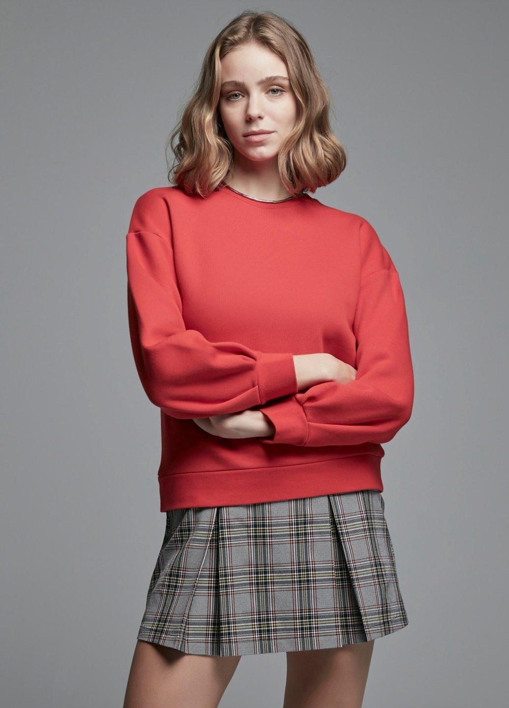 Красный свитшот Mudo однотонный (253017035)