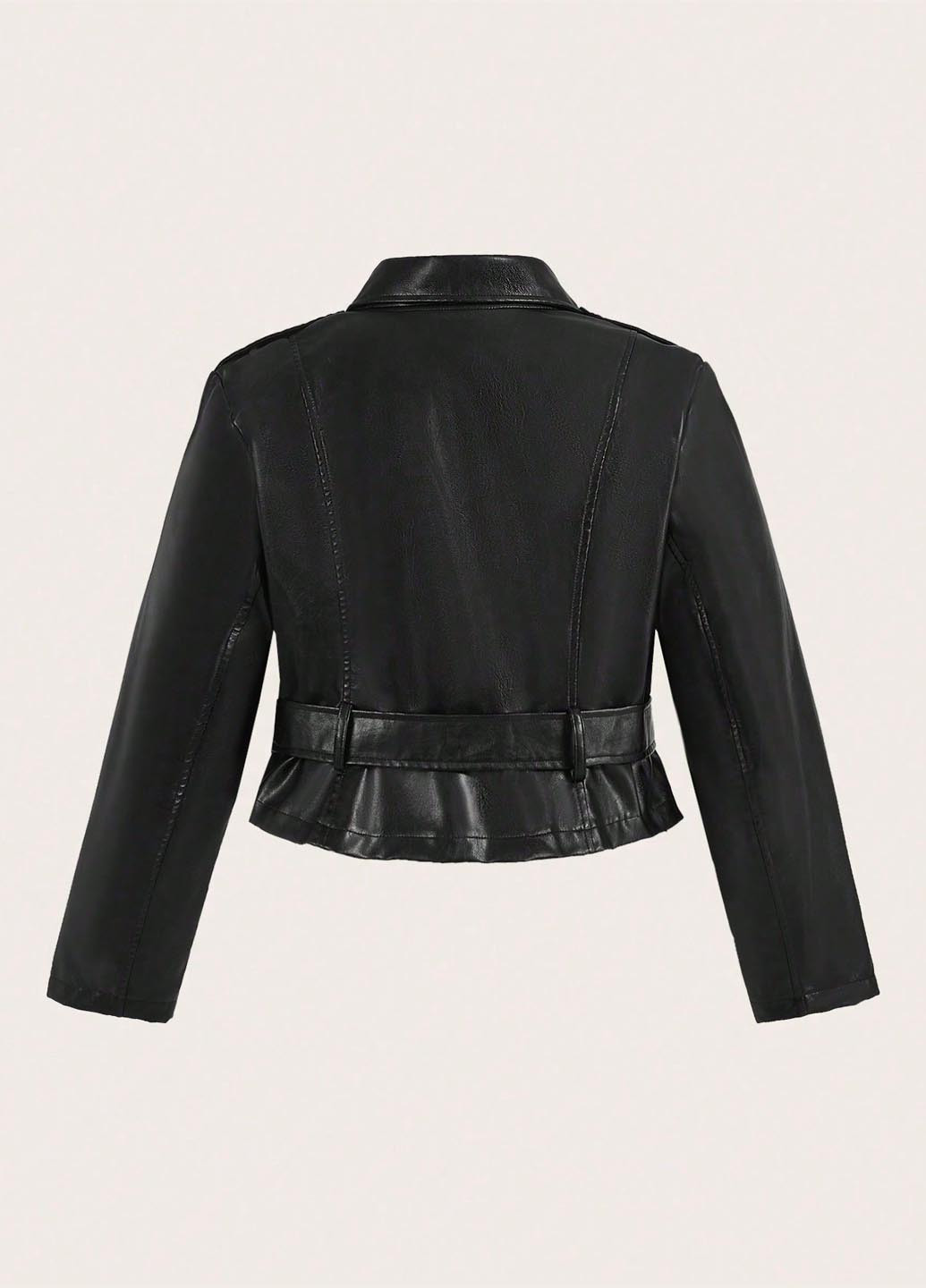 Чорна демісезонна куртка косуха SHEIN