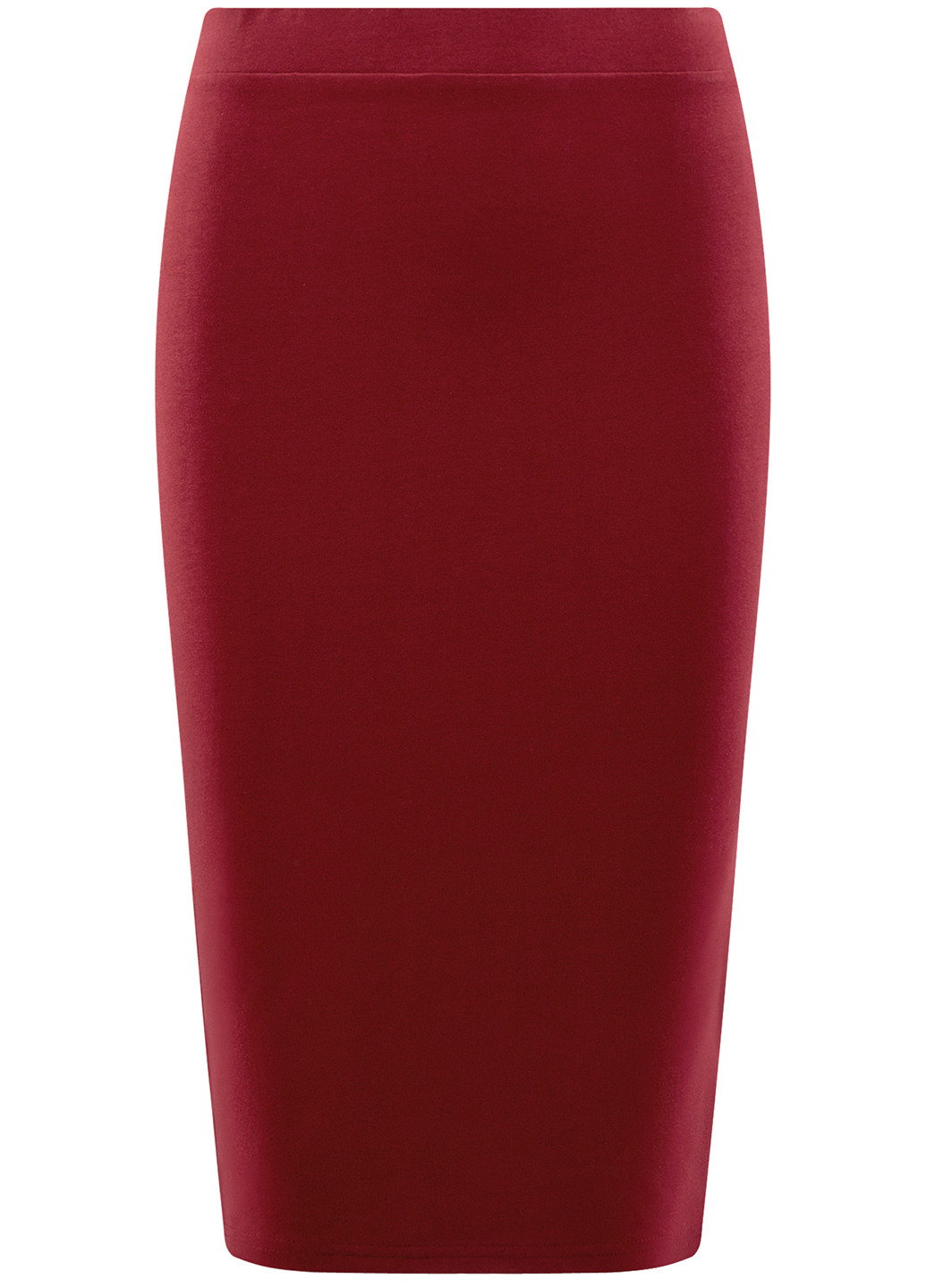 Красная кэжуал однотонная юбка Oodji