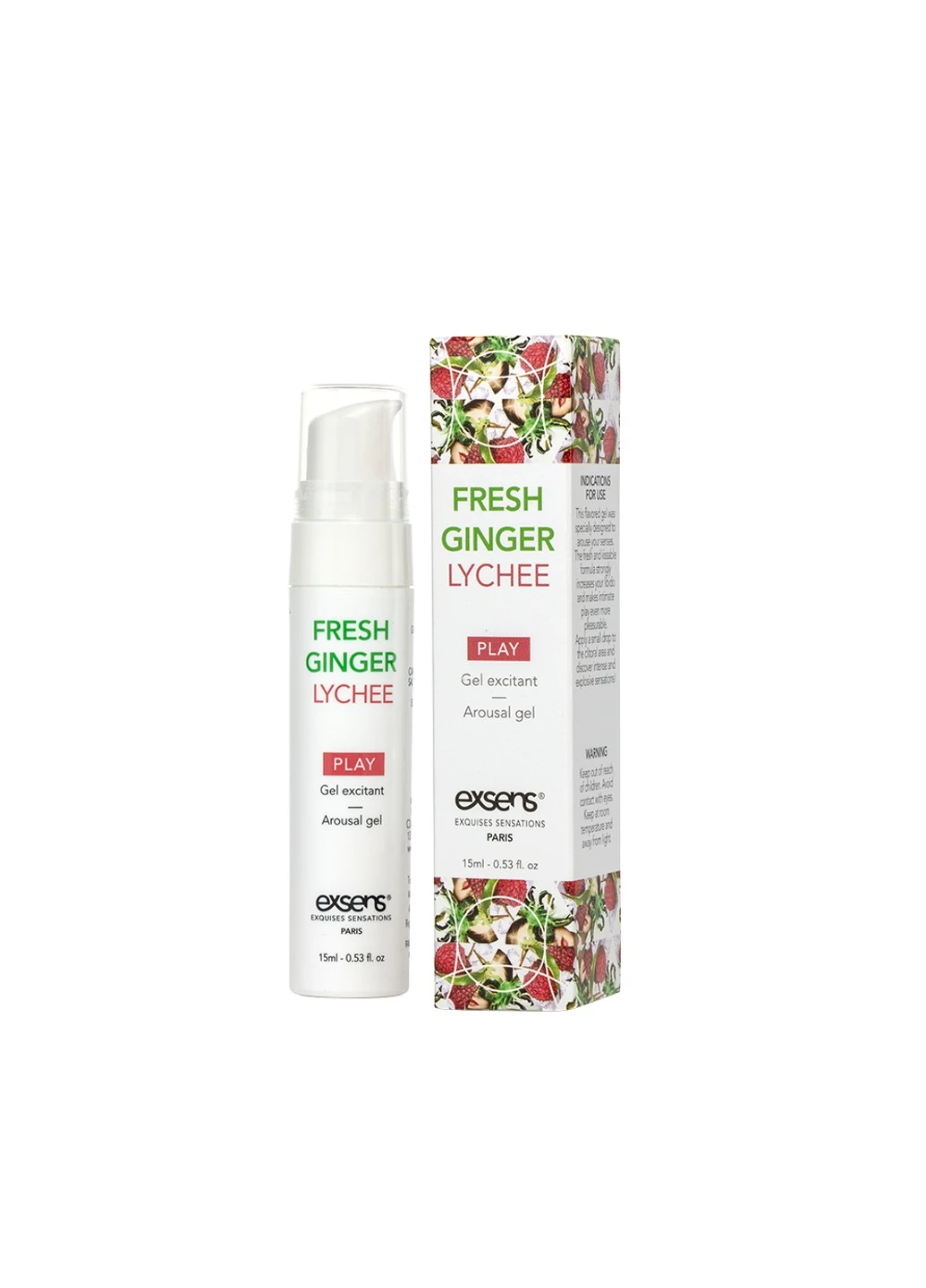 Стимулирующий гель Kissable Fresh Ginger Litchi 15мл, можно для поцелуев, охлаждающий Exsens (255169308)