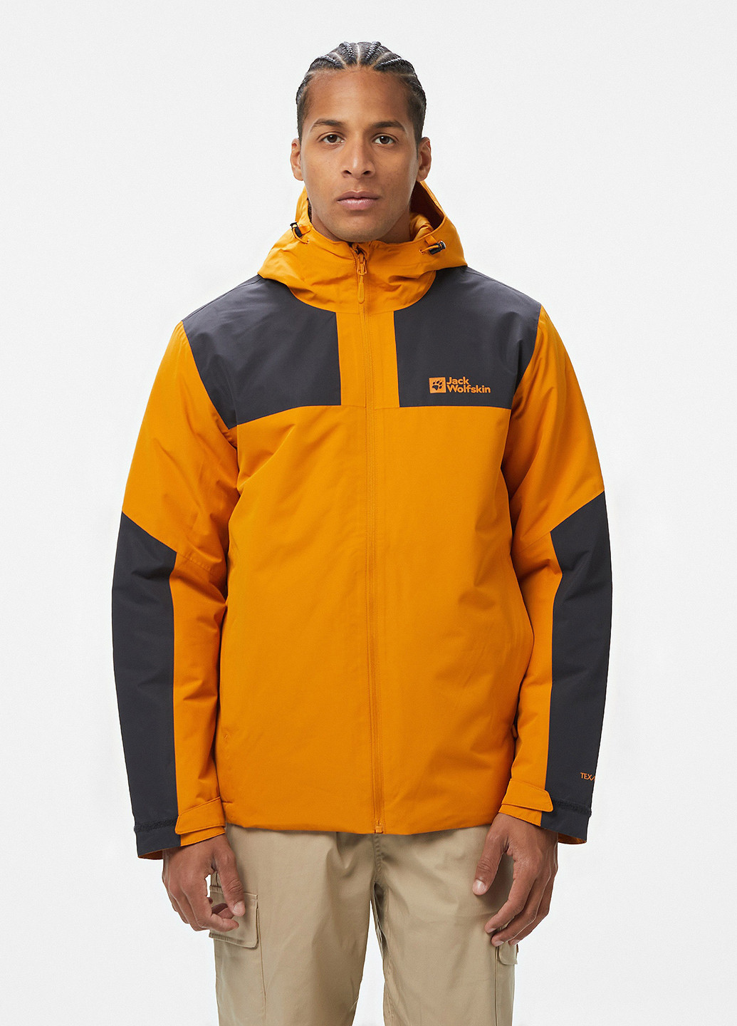 Желтая демисезонная куртка Jack Wolfskin JASPER INS JKT M