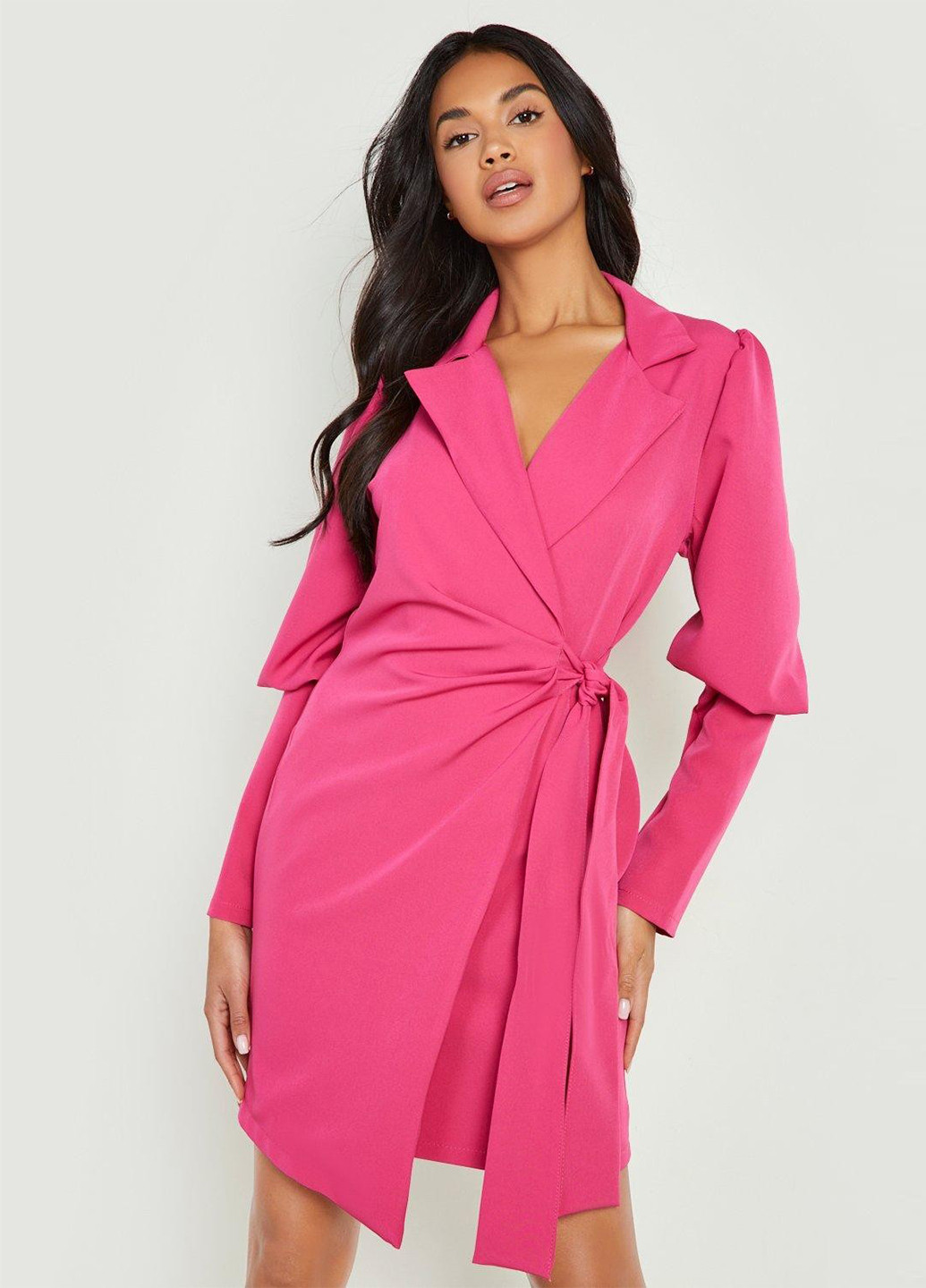 Рожева кежуал сукня сукня-жакет Boohoo однотонна