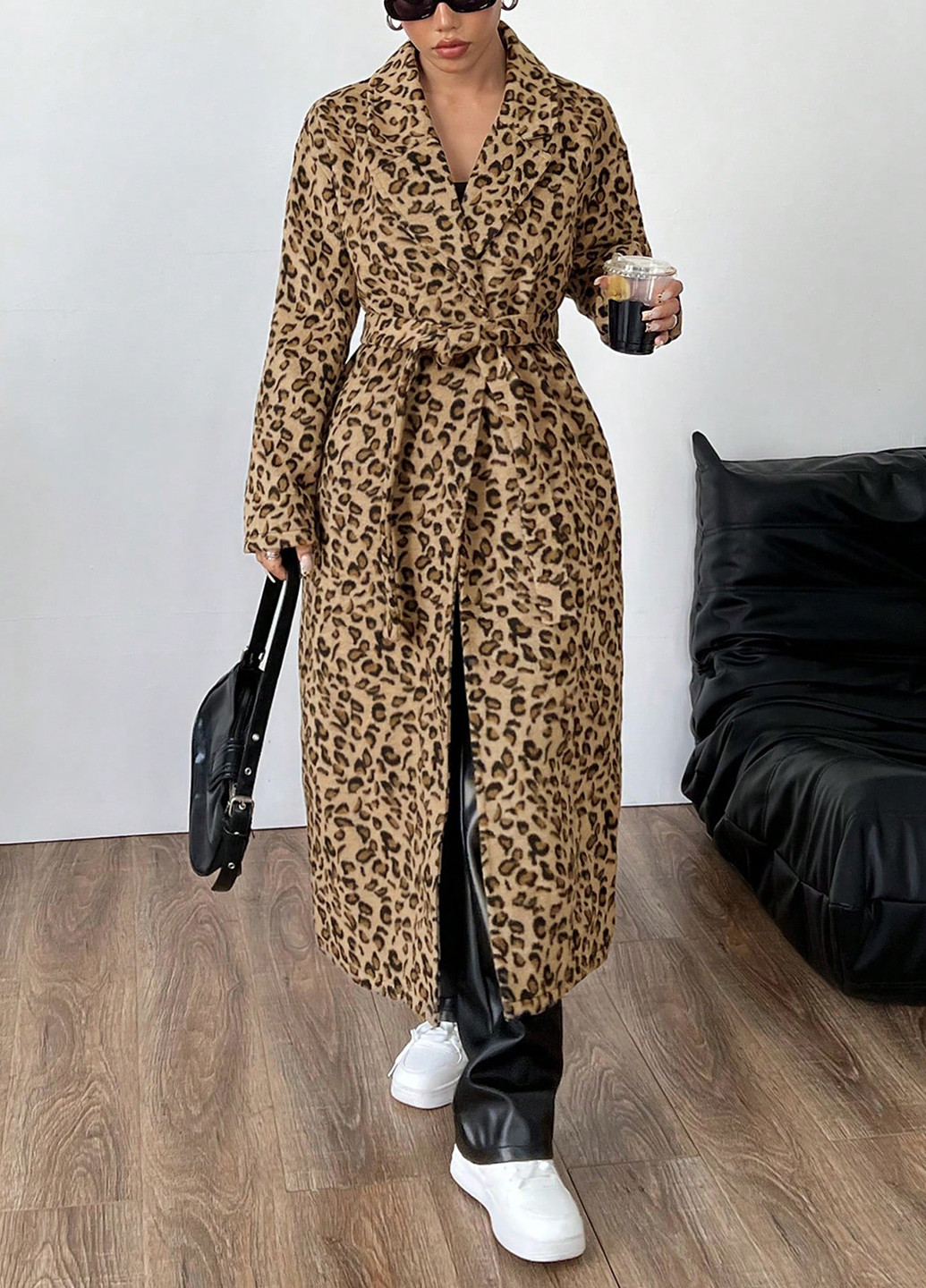 Коричневое зимнее Пальто SHEIN