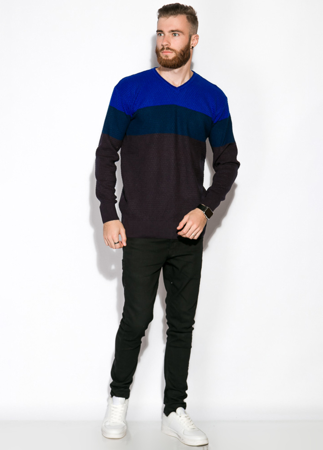 Темно-синій демісезонний пуловер пуловер Time of Style