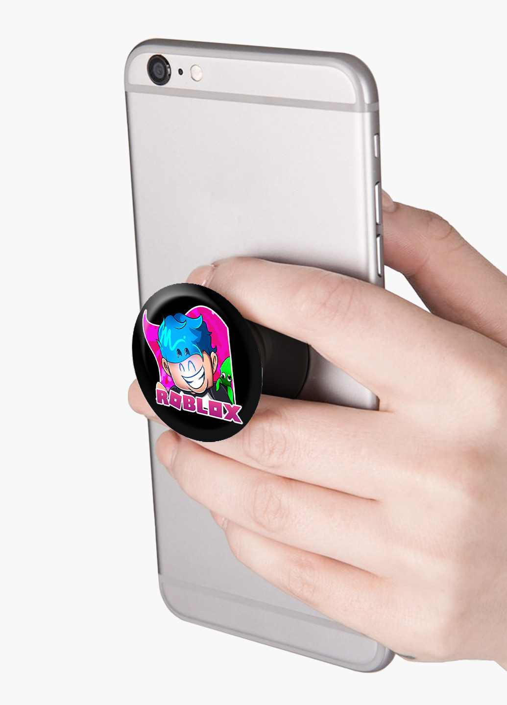 Попсокет (Popsockets) тримач для смартфону Роблокс (Roblox) (8754-1223) Чорний MobiPrint (216748437)