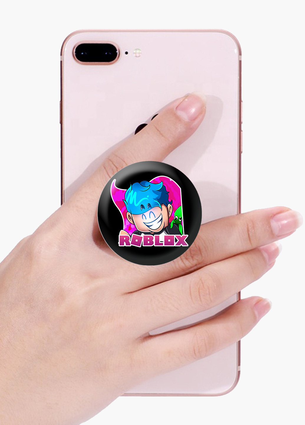 Попсокет (Popsockets) тримач для смартфону Роблокс (Roblox) (8754-1223) Чорний MobiPrint (216748437)