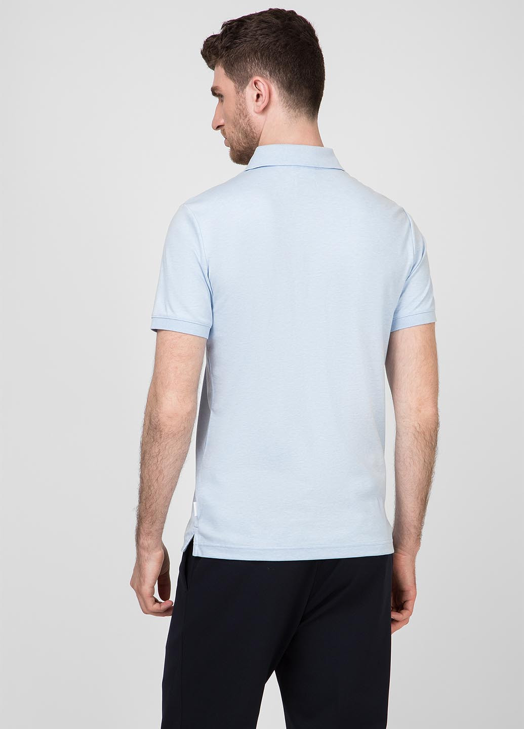 Голубой футболка-поло для мужчин Calvin Klein однотонная